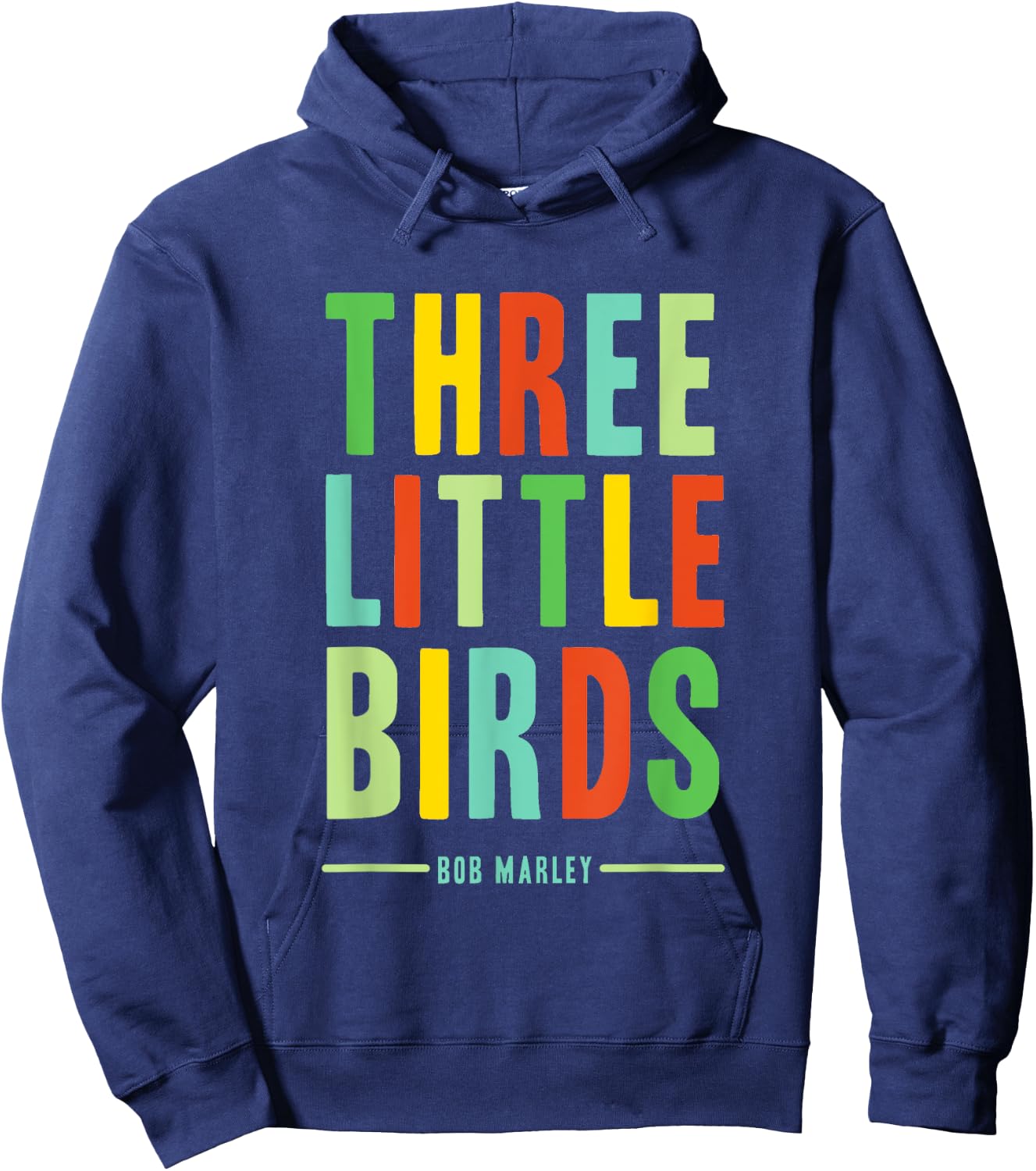 Official Bob Marley Three Little Birds Hoodie - Hoodie | Navy