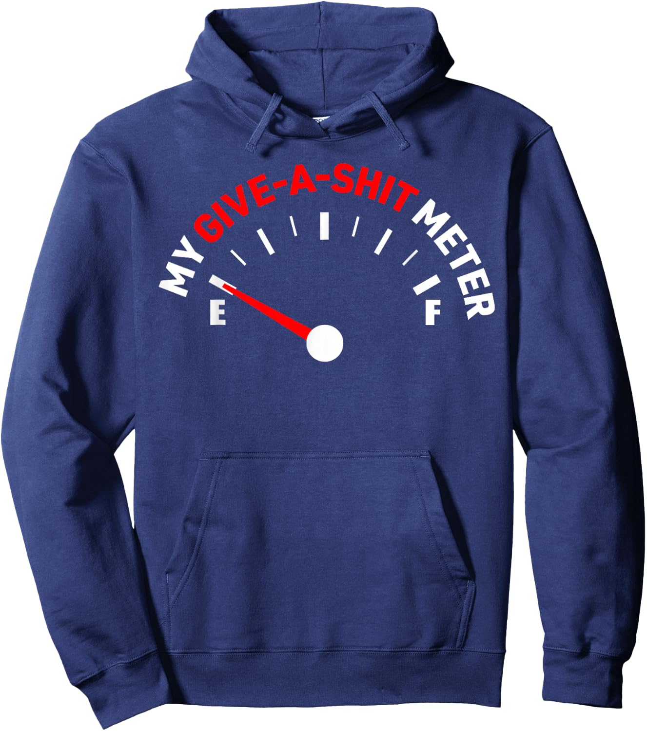 Low Patience Give-a-Shit Meter Hoodie - Hoodie | Navy