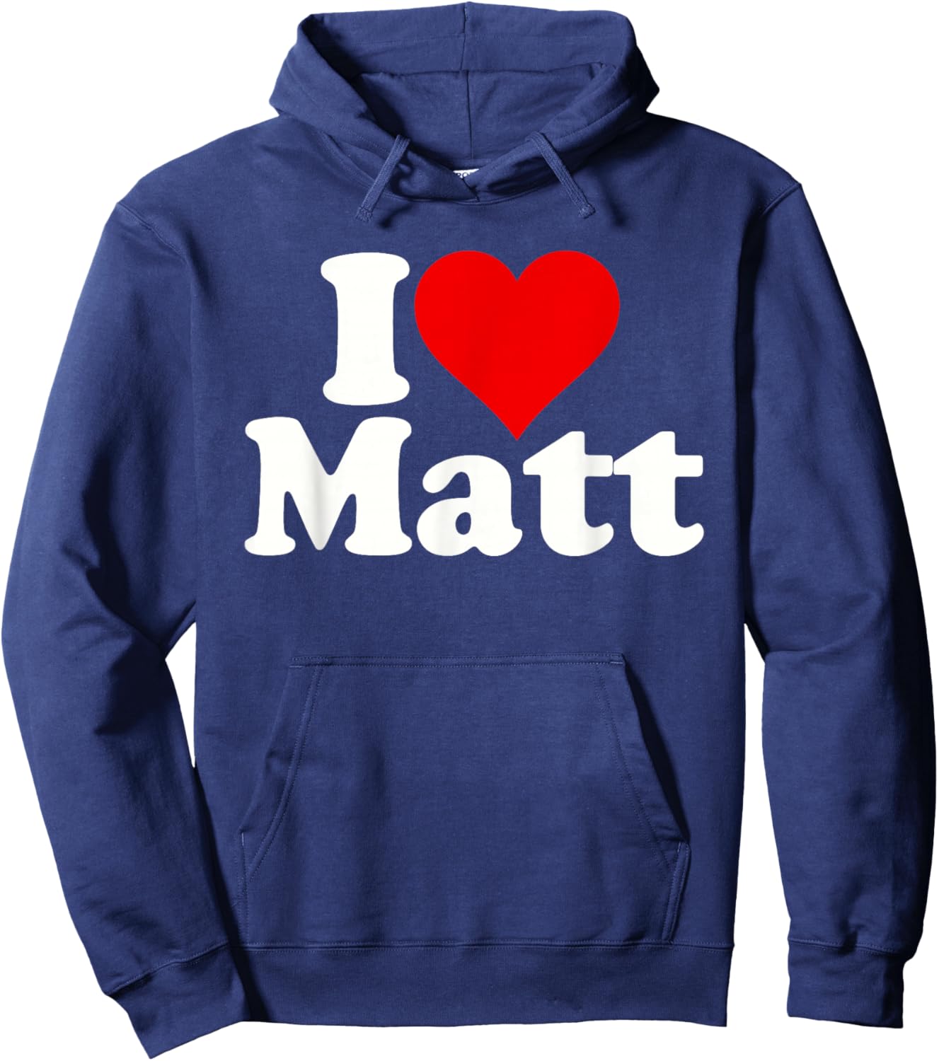 I Love Heart Matt Matthew Hoodie - Hoodie | Navy