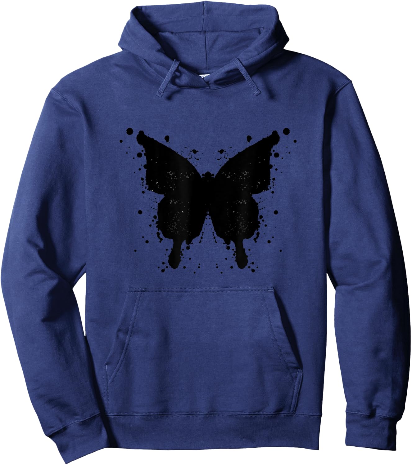 Rorschach ink splatter butterfly Hoodie - Hoodie | Navy