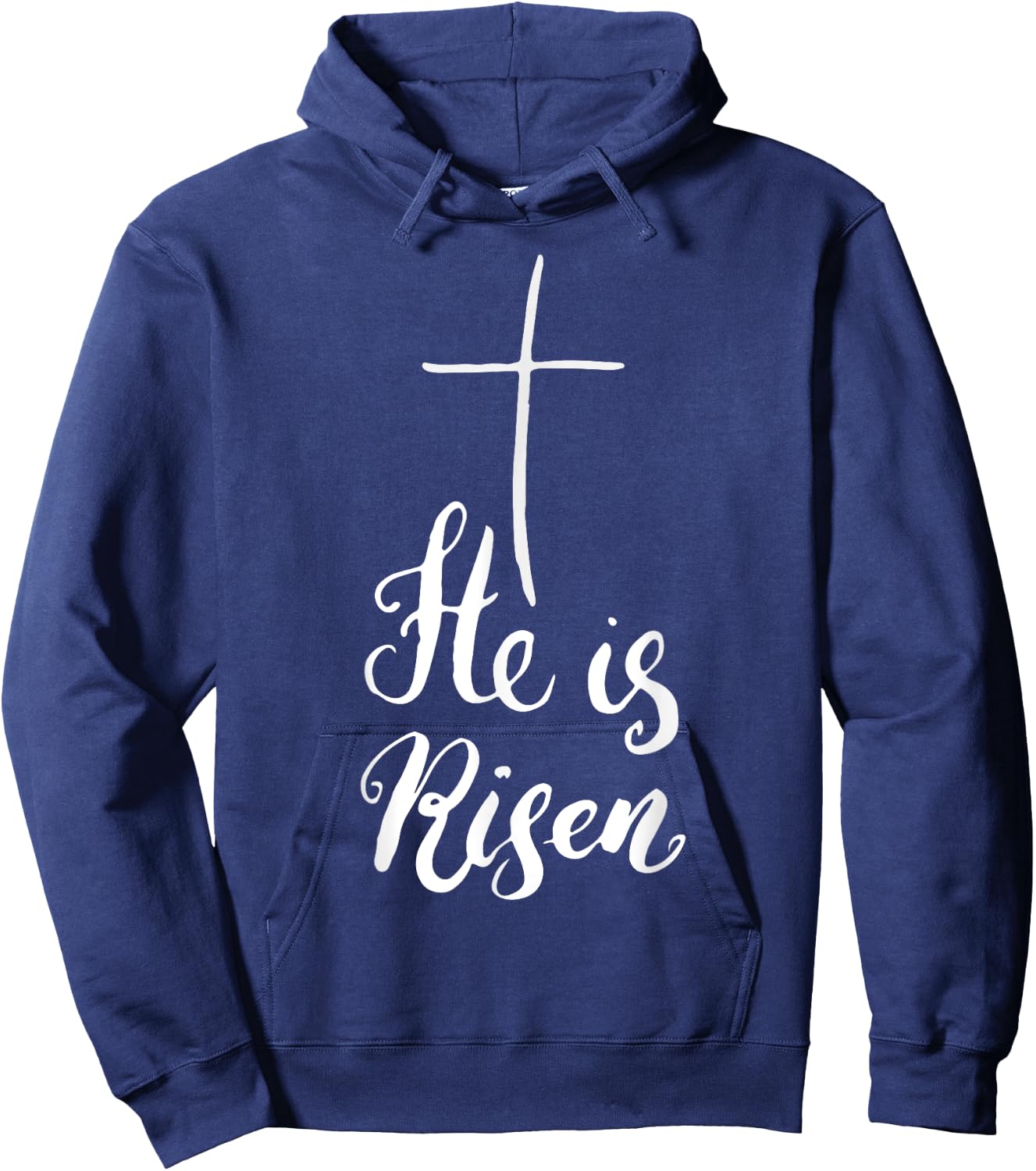 He Is Risen Easter Bunny Christ Hoodie - Hoodie | Navy