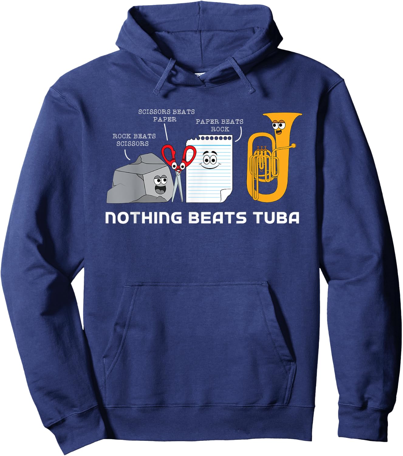 Rock Paper Siccor Nothing Beats Tuba Hoodie - Hoodie | Navy