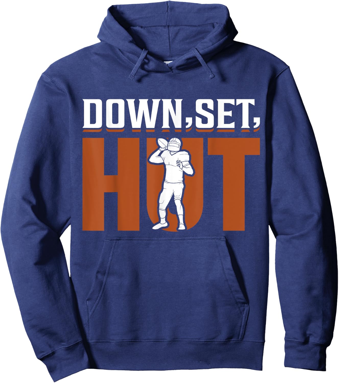 Down Set Hut - American Football Hoodie - Hoodie | Navy
