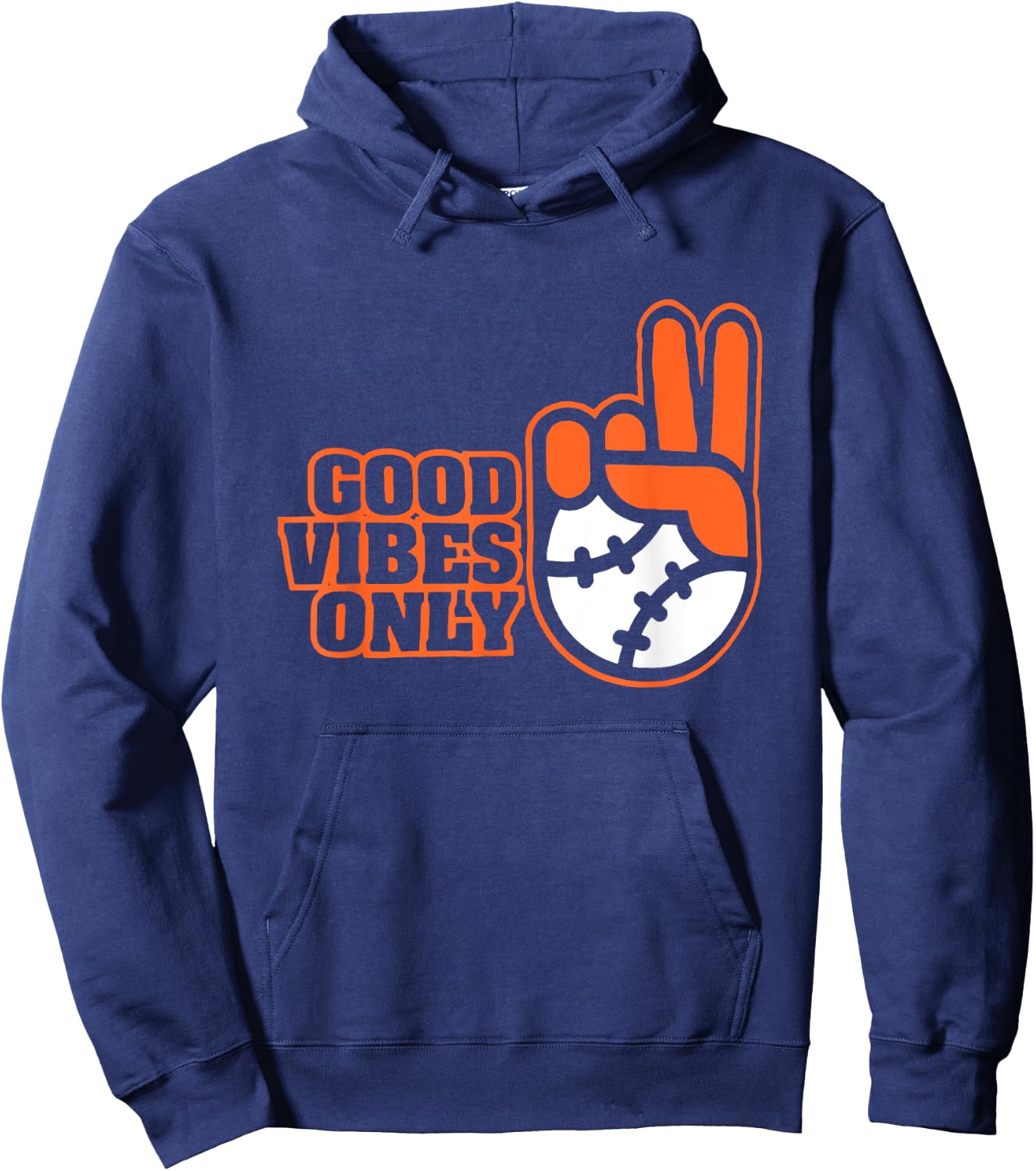 Good Vibes Funny Only Baseball Lover Women Hoodie - Hoodie | Navy