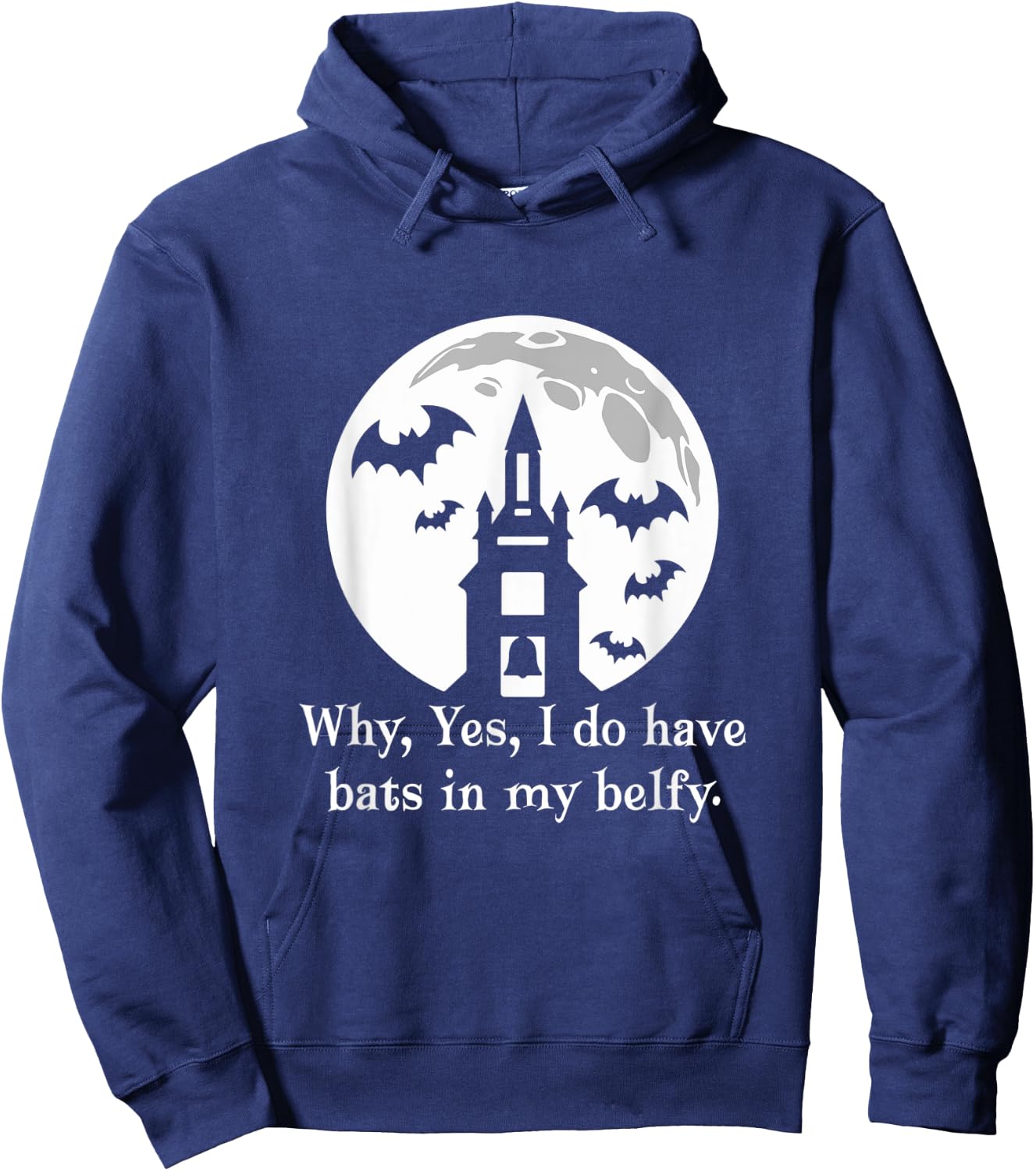 Funny Bats In My Belfry Halloween Costume Funny Hoodie - Hoodie | Navy