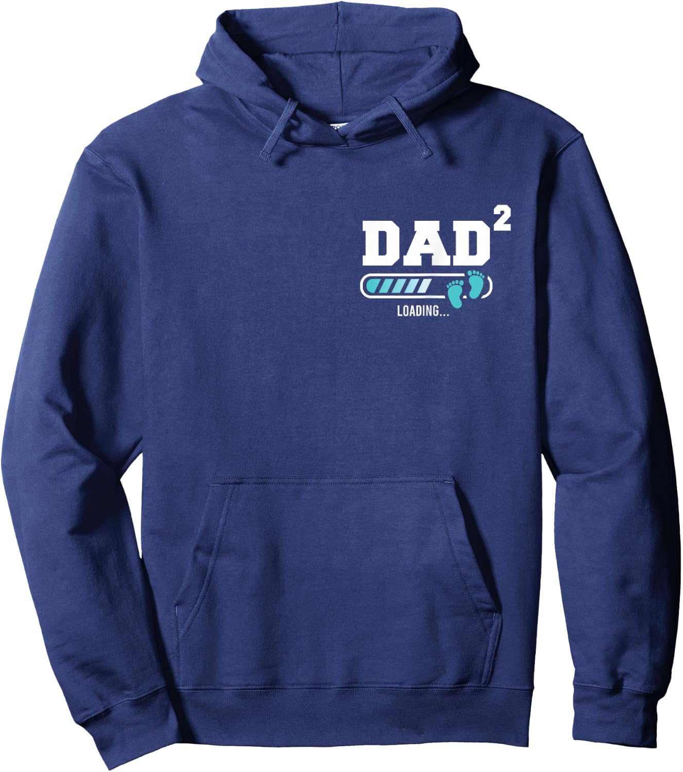 Dad 2 Second Time Dad Funny Dad Of Two Hoodie - Hoodie | Navy
