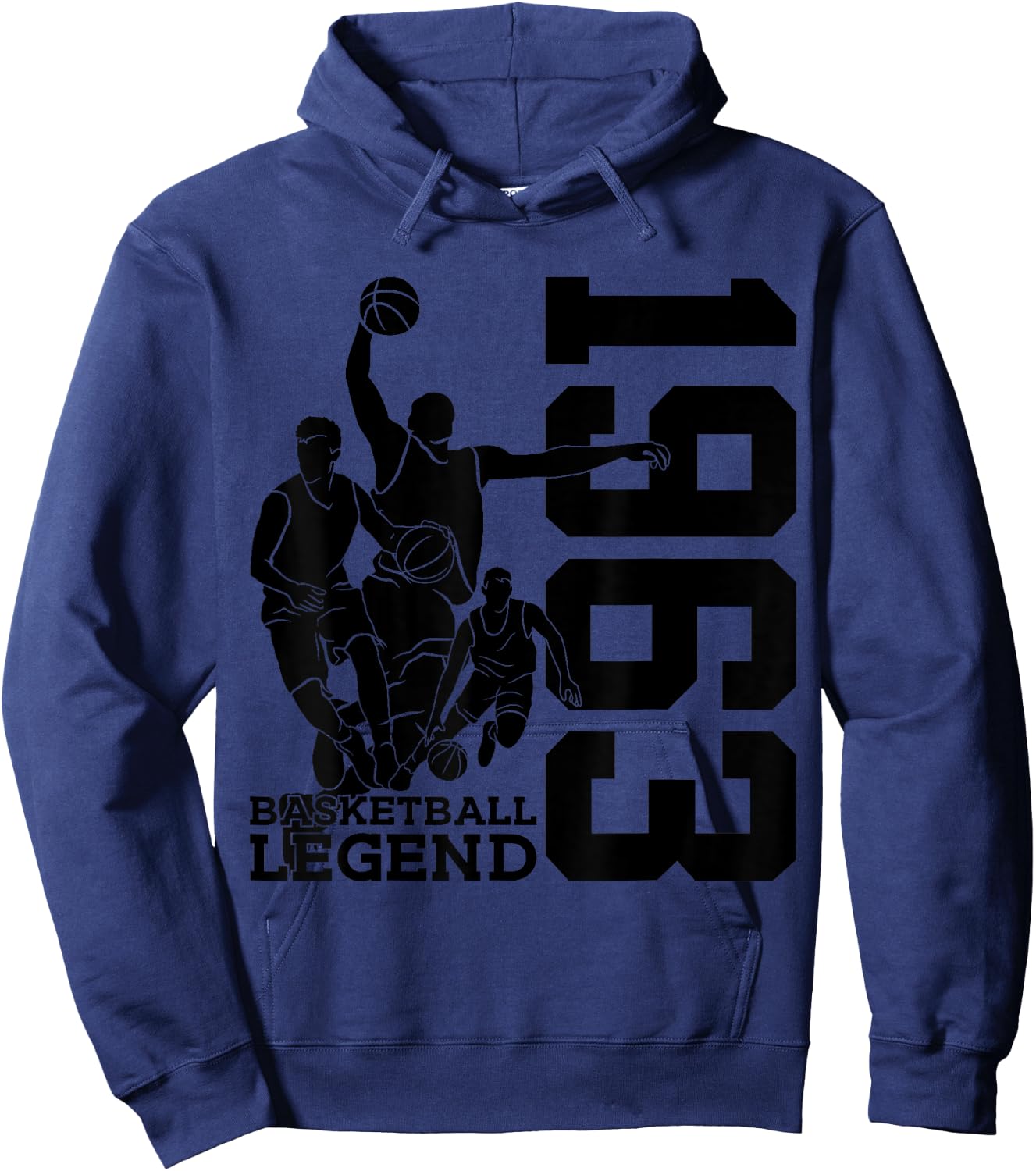 Basketball 62nd Birthday Basketball Legend 1963 Hoodie - Hoodie | Navy