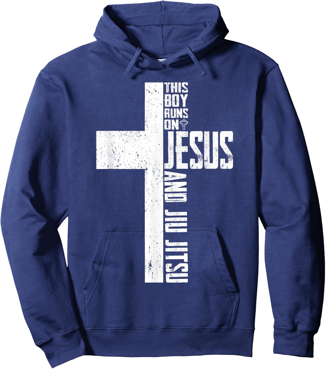 This Boy Runs On Jesus And Jiu Jitsu Christian Hoodie - Hoodie | Navy