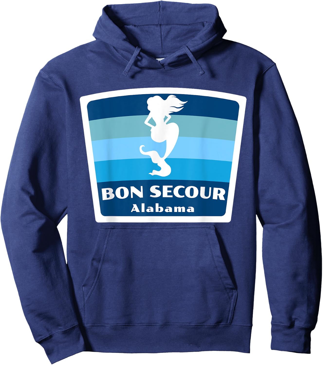 Bon Secour Alabama AL Mermaid Vacation Souvenir Hoodie - Hoodie | Navy
