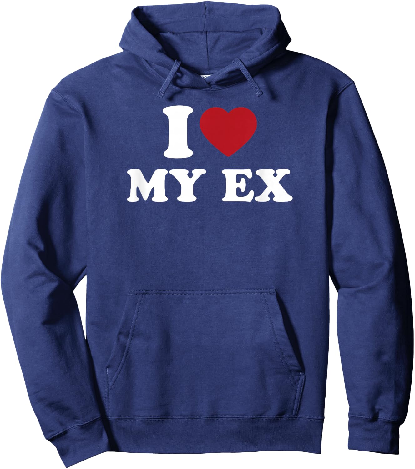 I Love My Ex Funny Retro 80s Relationship Humor Hoodie - Hoodie | Navy