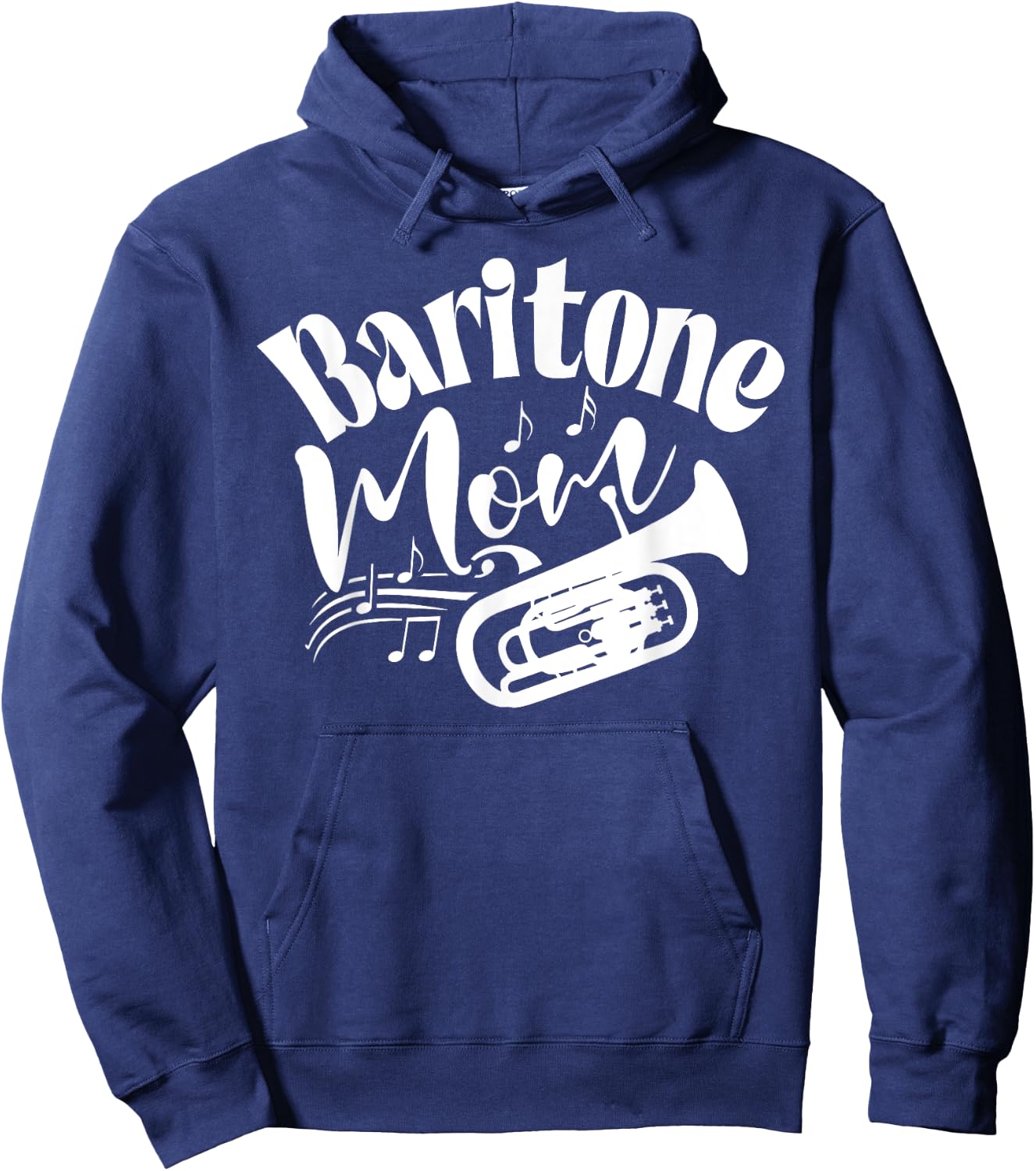 Baritone Mom Marching Band Mother Mama Player Hoodie - Hoodie | Navy