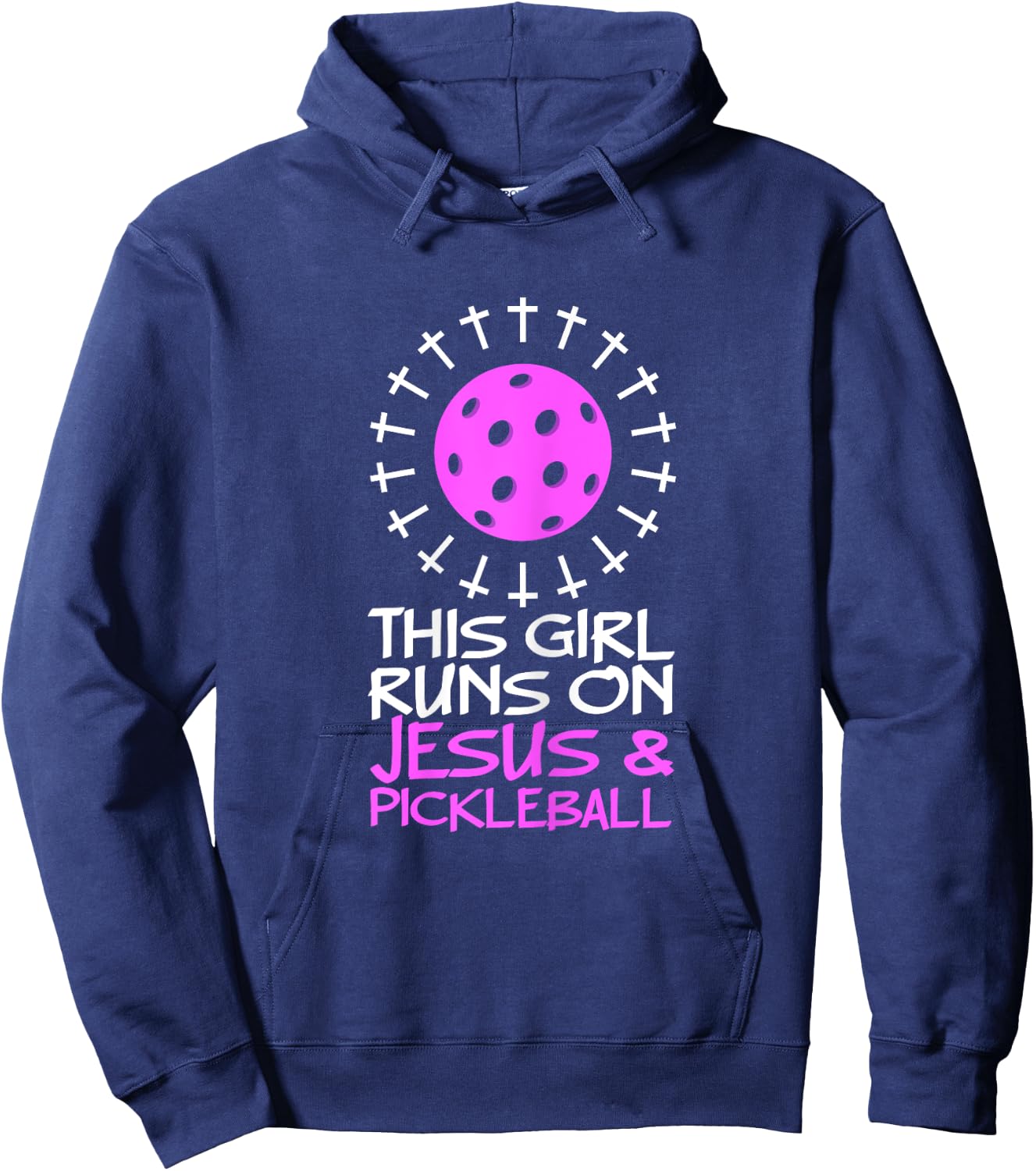 Jesus & Pickleball Hoodie - Hoodie | Navy