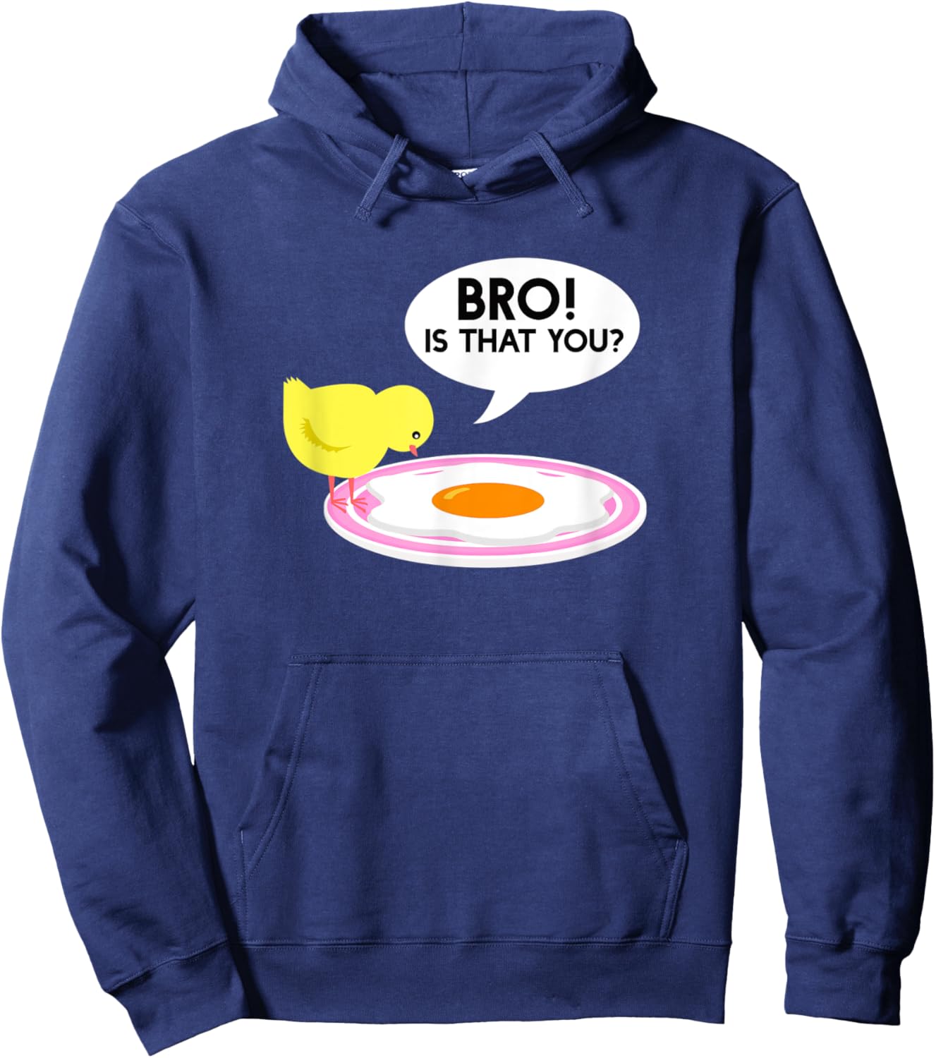 Funny Chicken Is That You Bro Design Hoodie - Hoodie | Navy