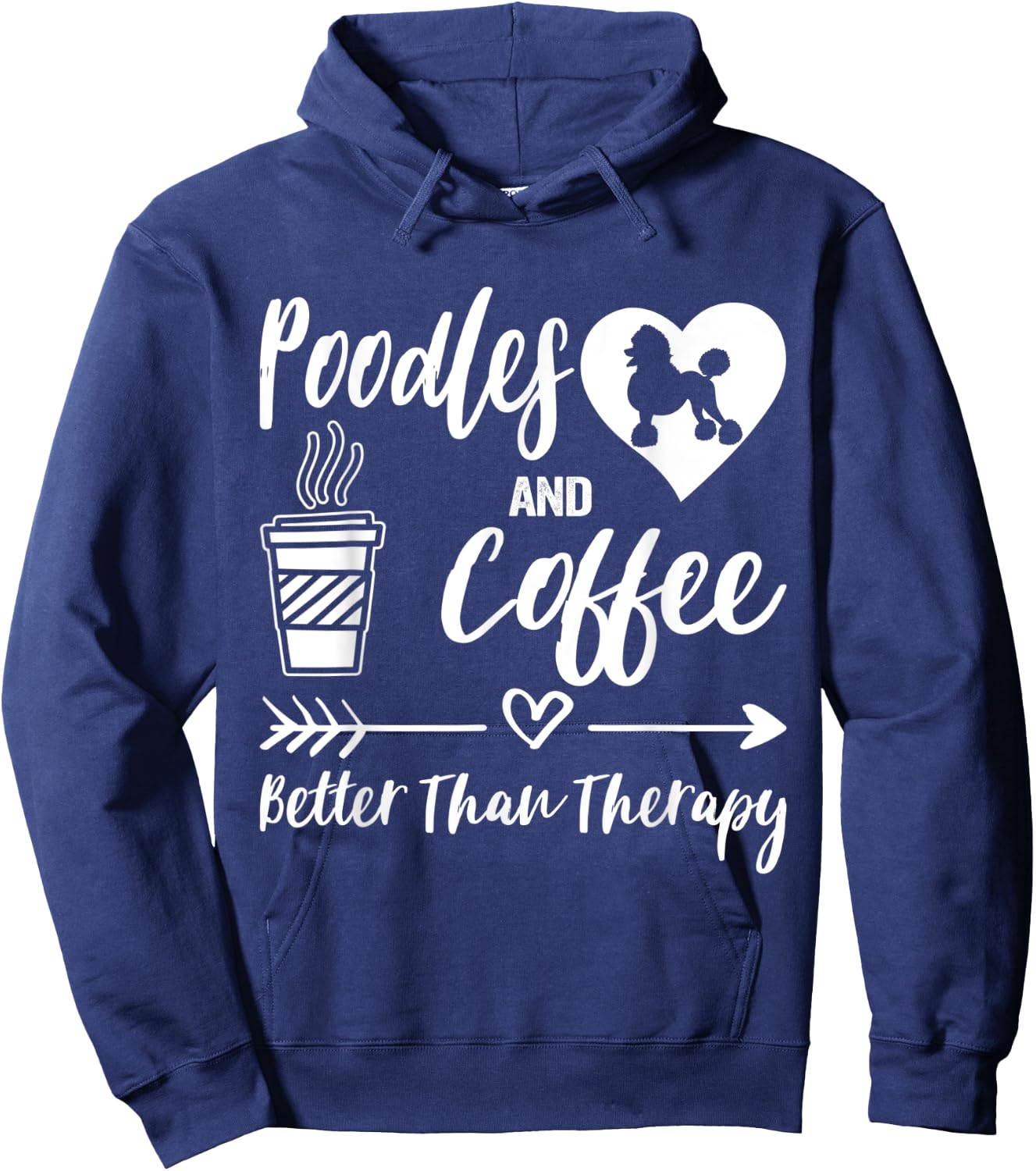 Poodle And Coffee Poodle Mom Poodle Dad Coffee Hoodie - Hoodie | Navy