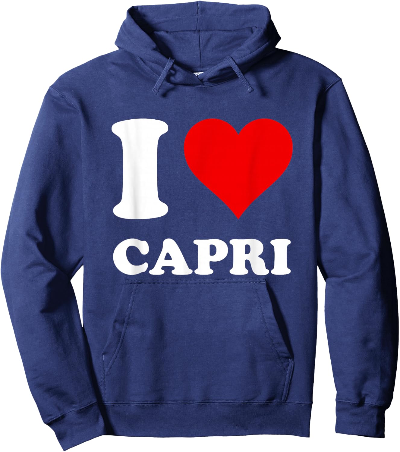Red Heart I Love Capri Hoodie - Hoodie | Navy