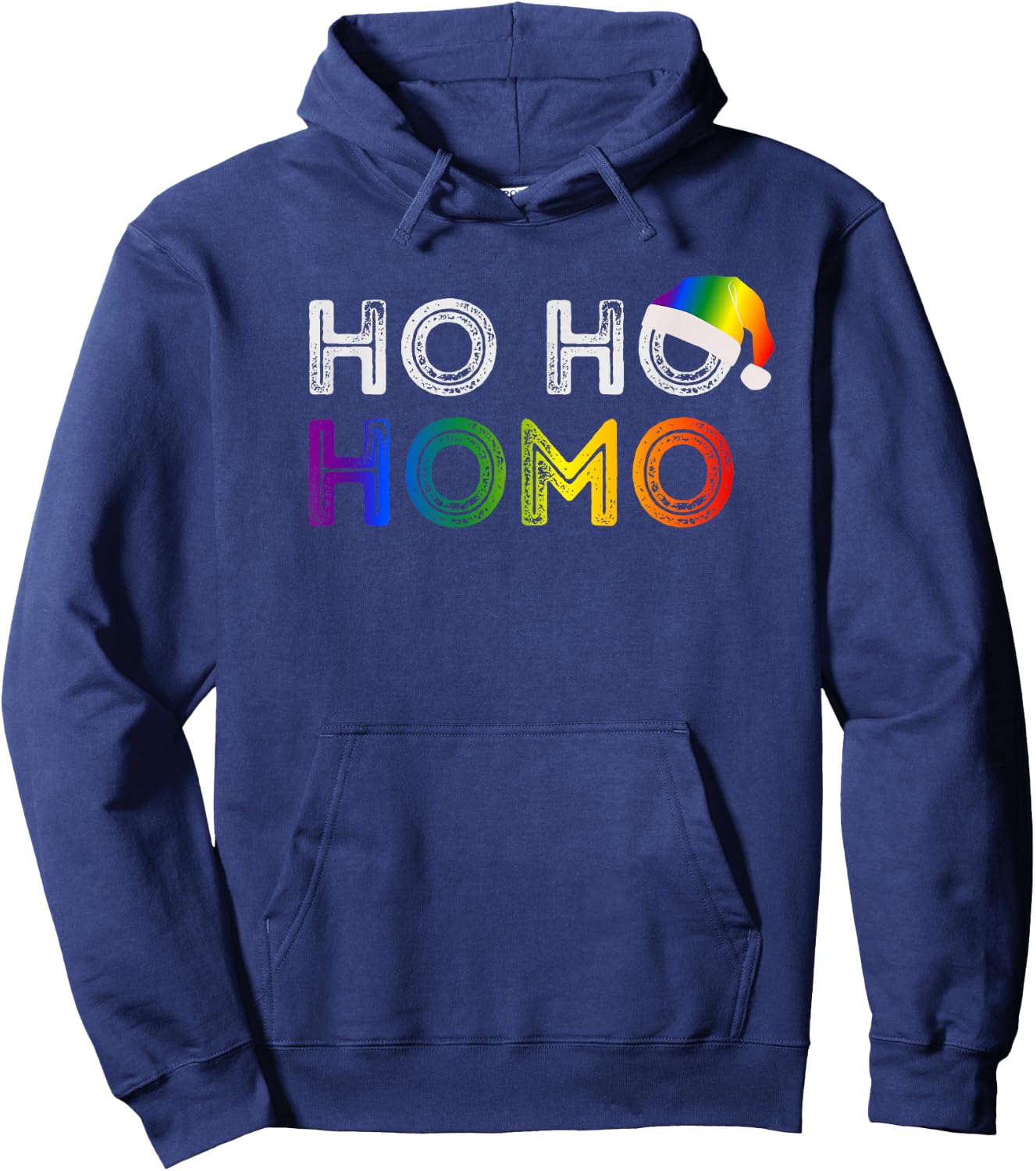 Ho Ho Homo homosexual gay pride Hoodie - Hoodie | Navy
