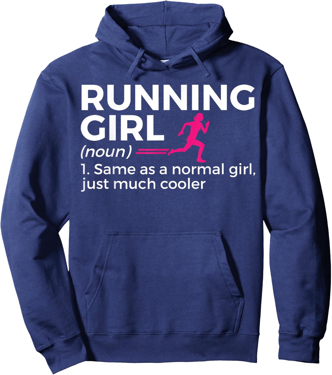 Running Girl Definition Funny Runner Hoodie - Hoodie | Navy