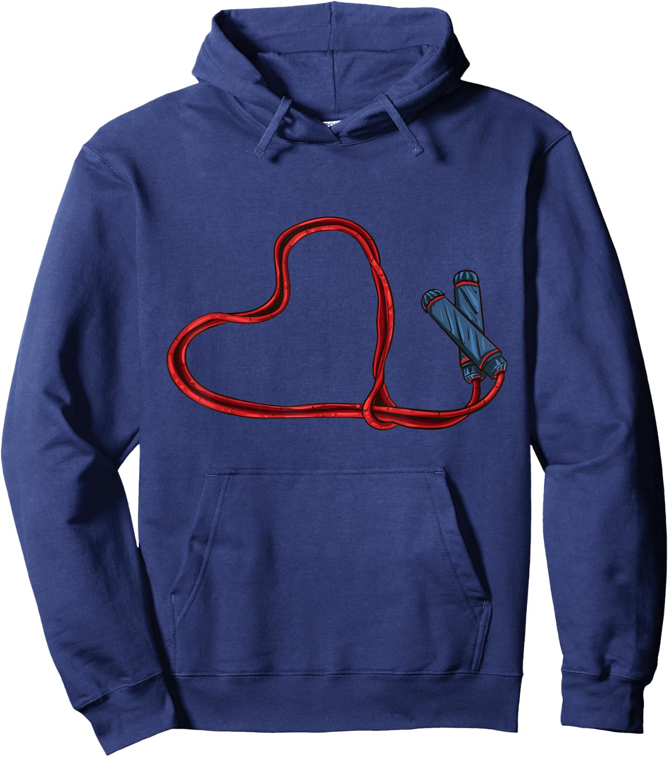 Love Skipping Rope Heart Jump Rope Lover Hoodie - Hoodie | Navy