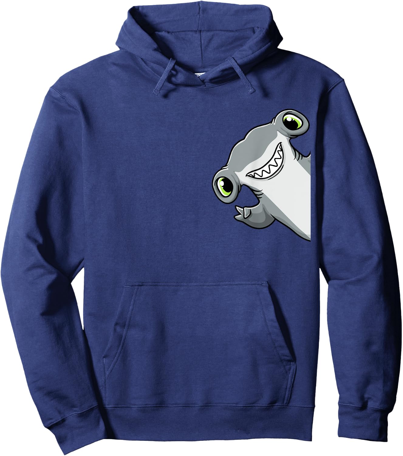 Hammerhead Shark From Side Hoodie - Hoodie | Navy