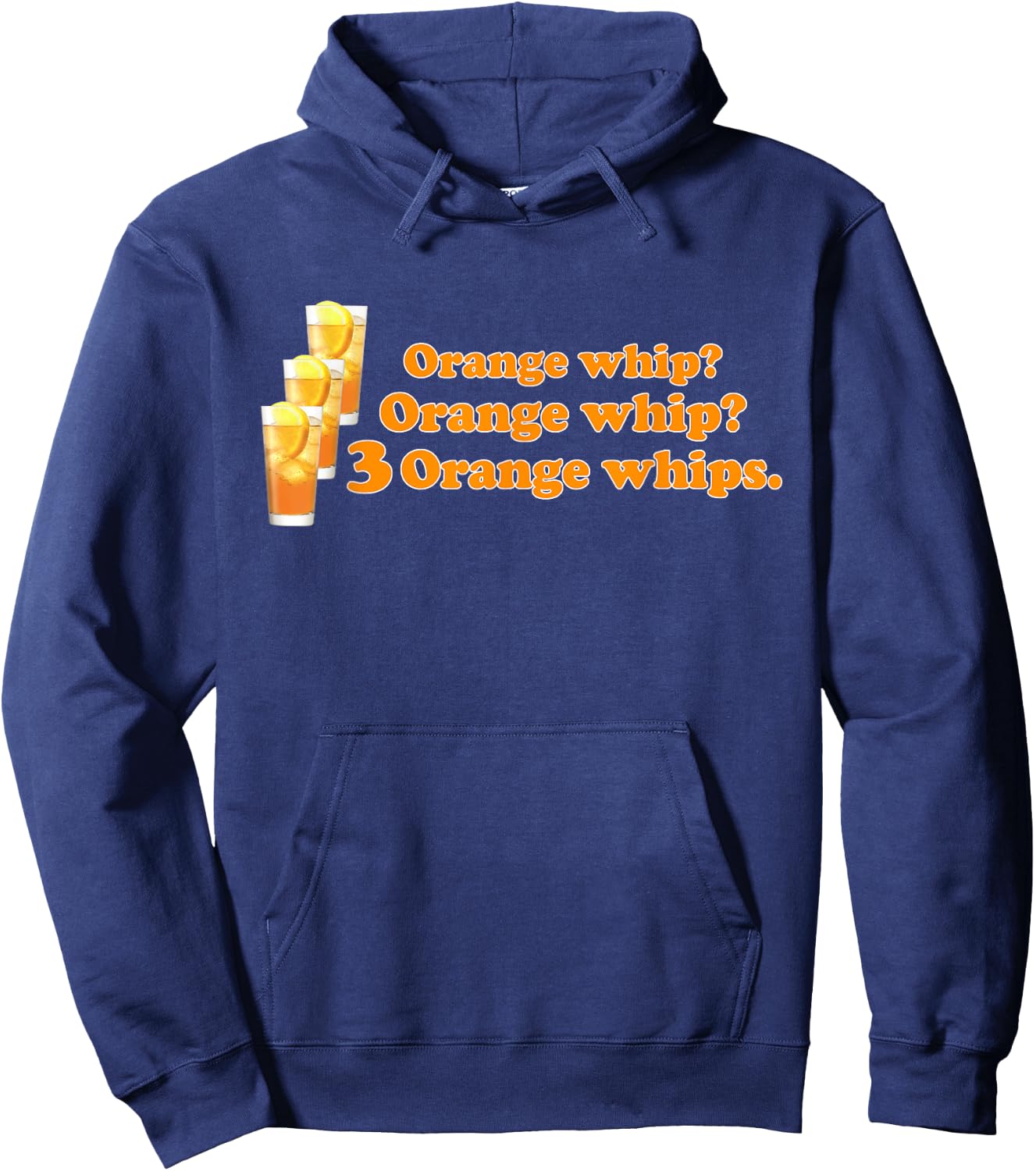 Funny 3 Orange Whip Women Hoodie - Hoodie | Navy