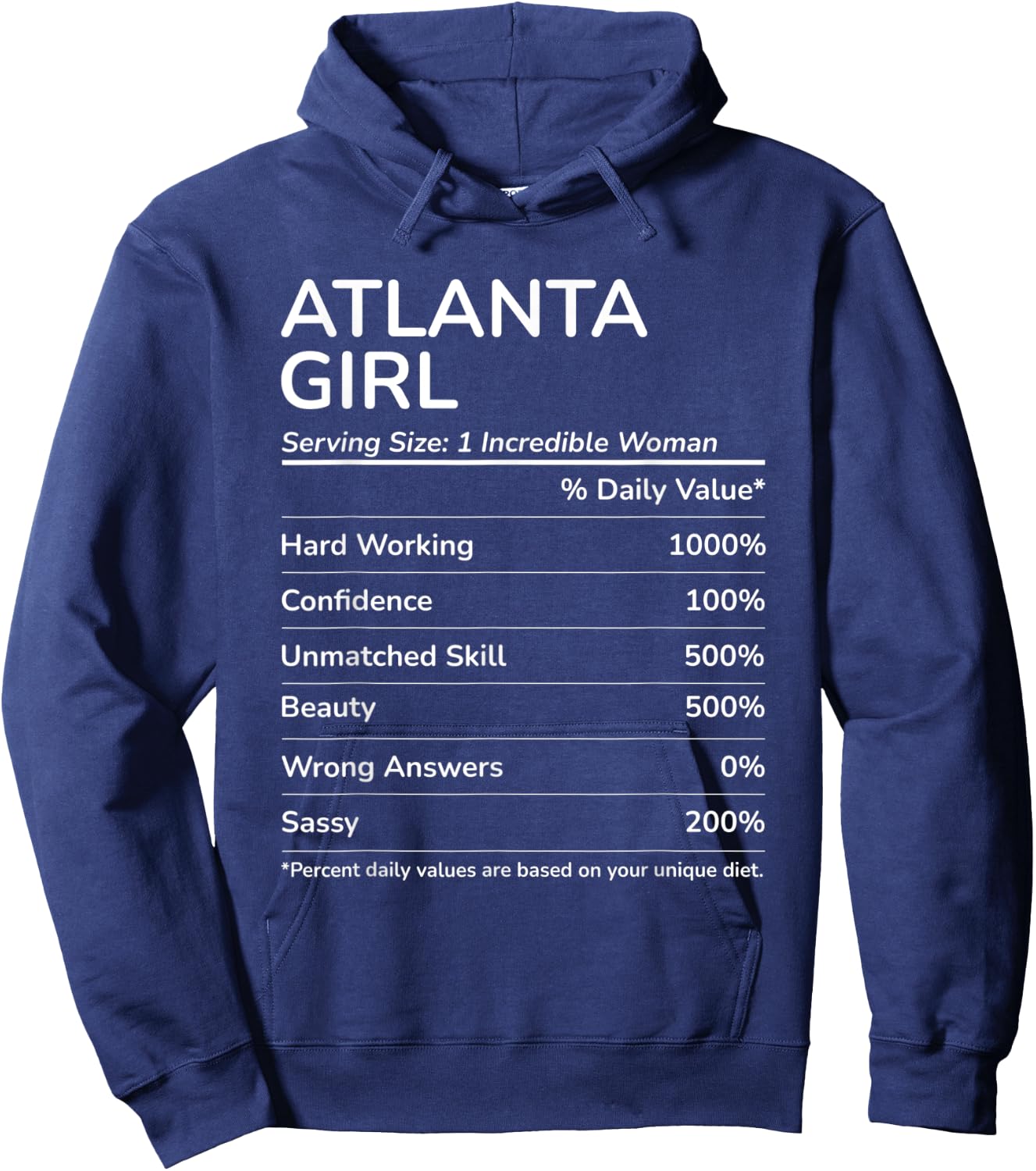 Atlanta Girl Funny Georgia Hometown Hoodie - Hoodie | Navy