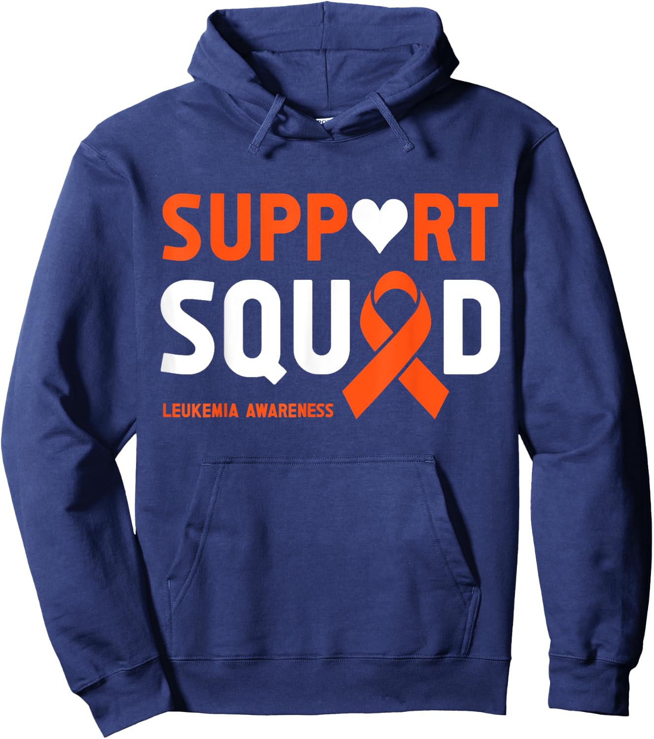 Support Squad Leukemia Awareness Hoodie - Hoodie | Navy