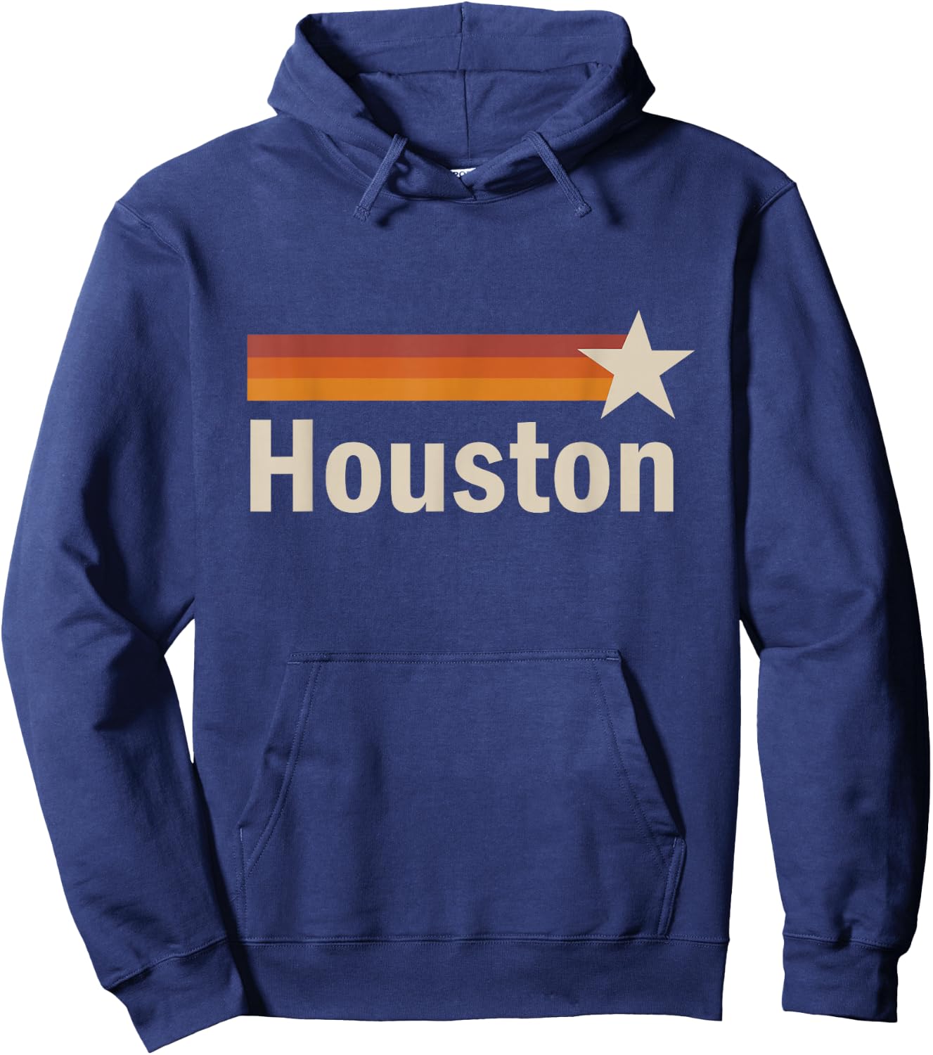 Vintage Houston Texas Hoodie - Hoodie | Navy
