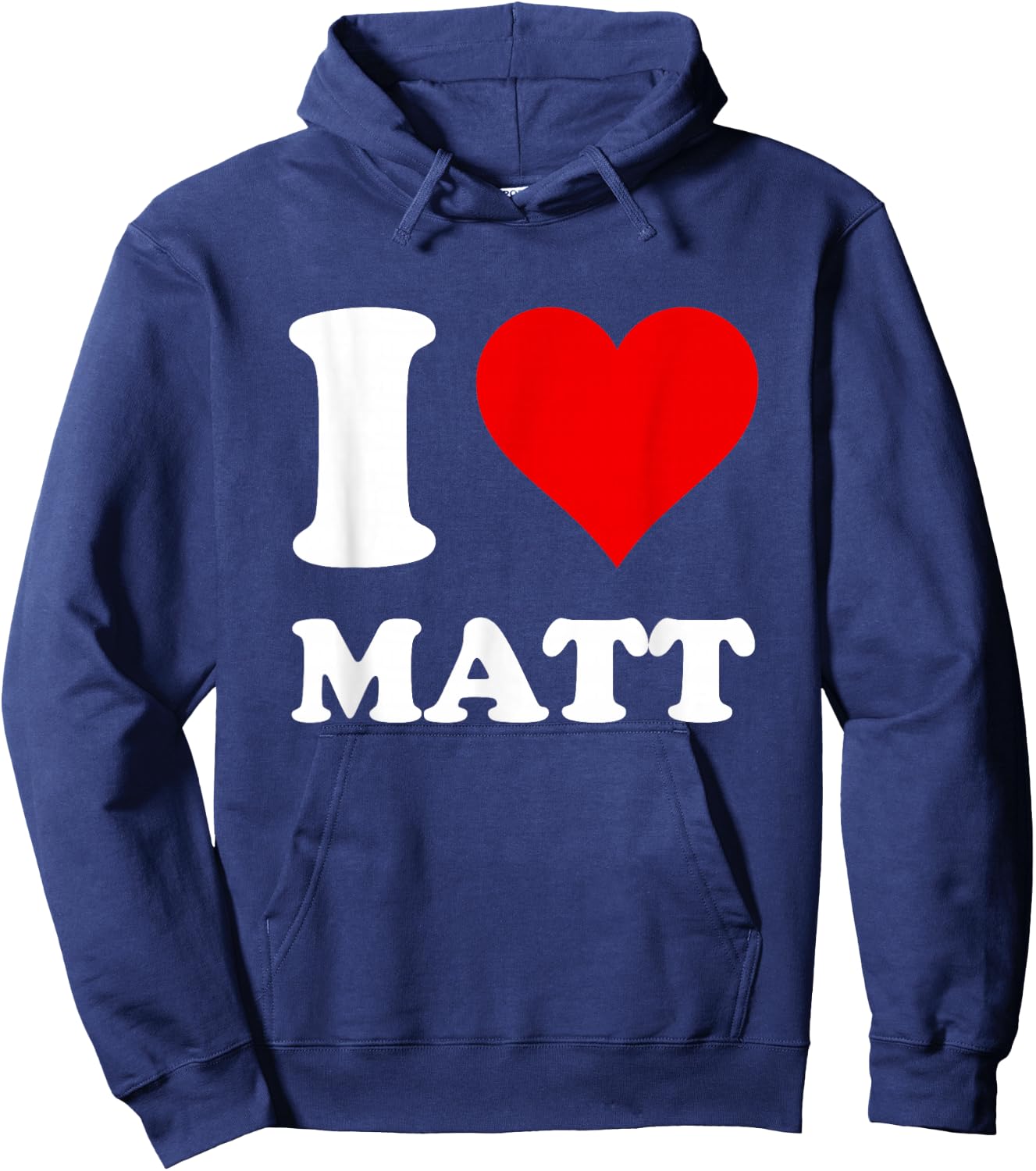 Red Heart I Love Matt Hoodie - Hoodie | Navy