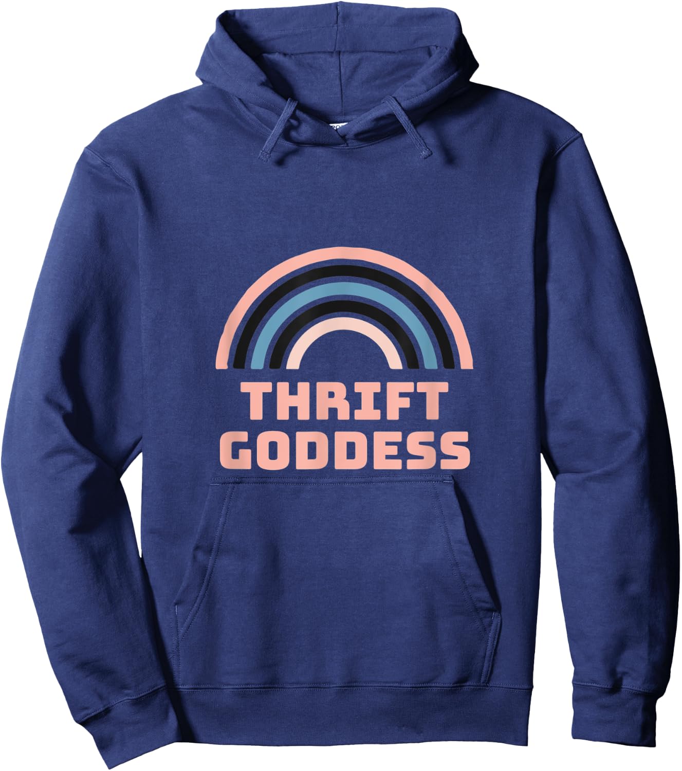 Thrift Goddess Rainbow Hoodie - Hoodie | Navy