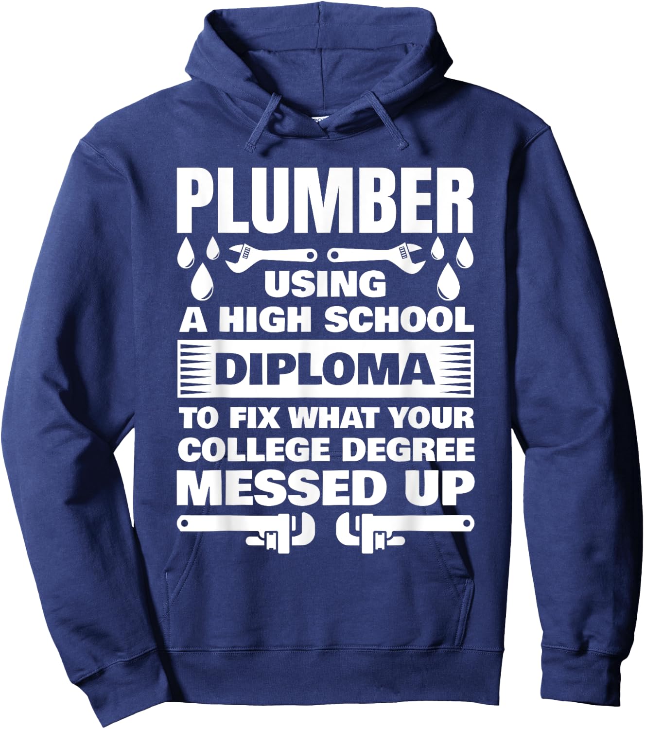 Funny Plumber Art Women Pipefitter Pipe Plumber Hoodie - Hoodie | Navy