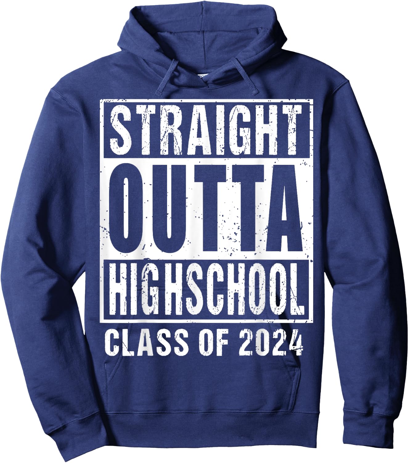 Straight Outta High School Class Of 2024 Hoodie - Hoodie | Navy