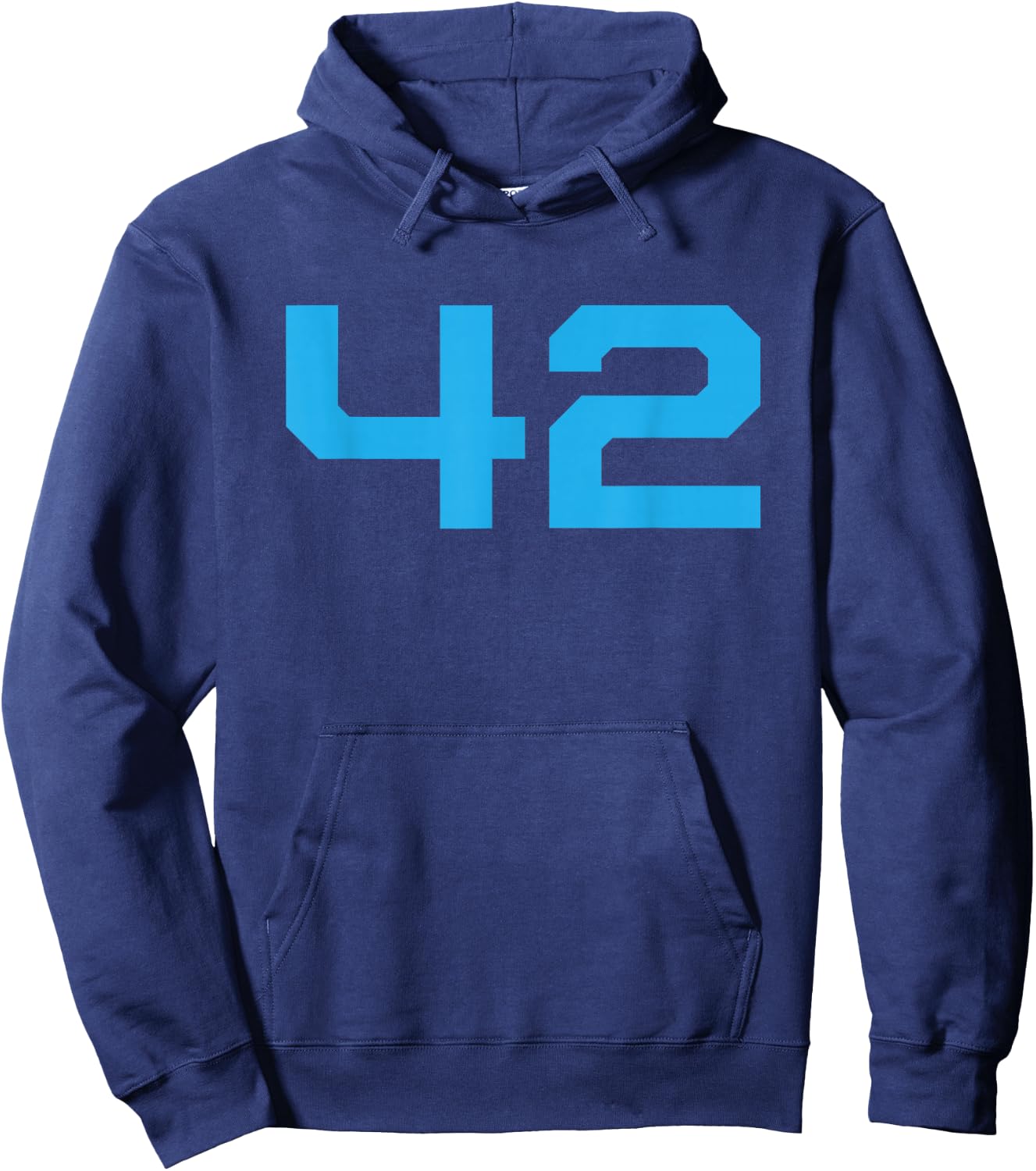 Number #42 Sports Jersey Sky Blue Lucky Number Hoodie - Hoodie | Navy