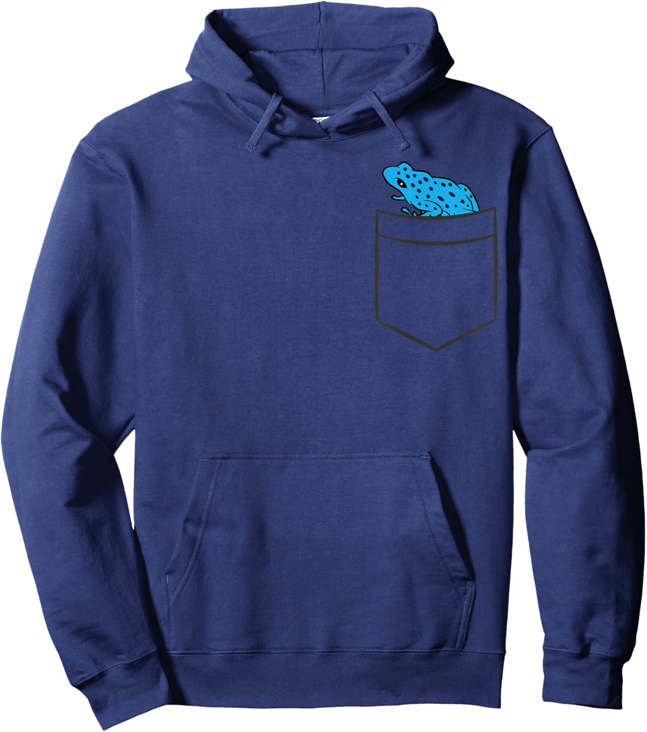Poison Dart Frog In A Pocket Hoodie - Hoodie | Navy