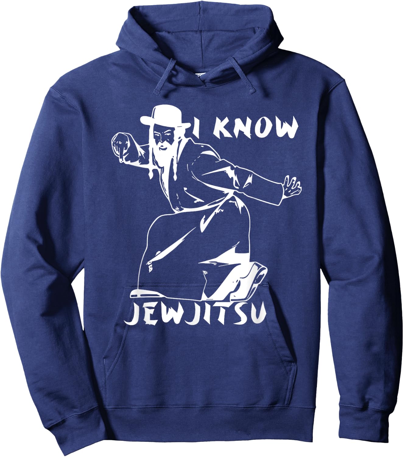 I Know JewJitsu Dance Horah Jiu Jitsu Rabbi Hoodie - Hoodie | Navy