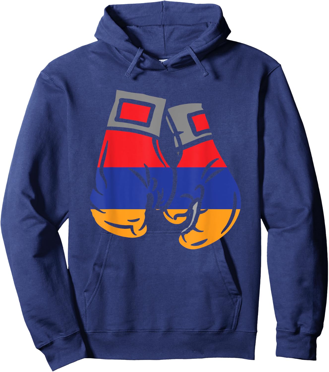 Boxing Glove With The Flag Of Armenia Hoodie - Hoodie | Navy