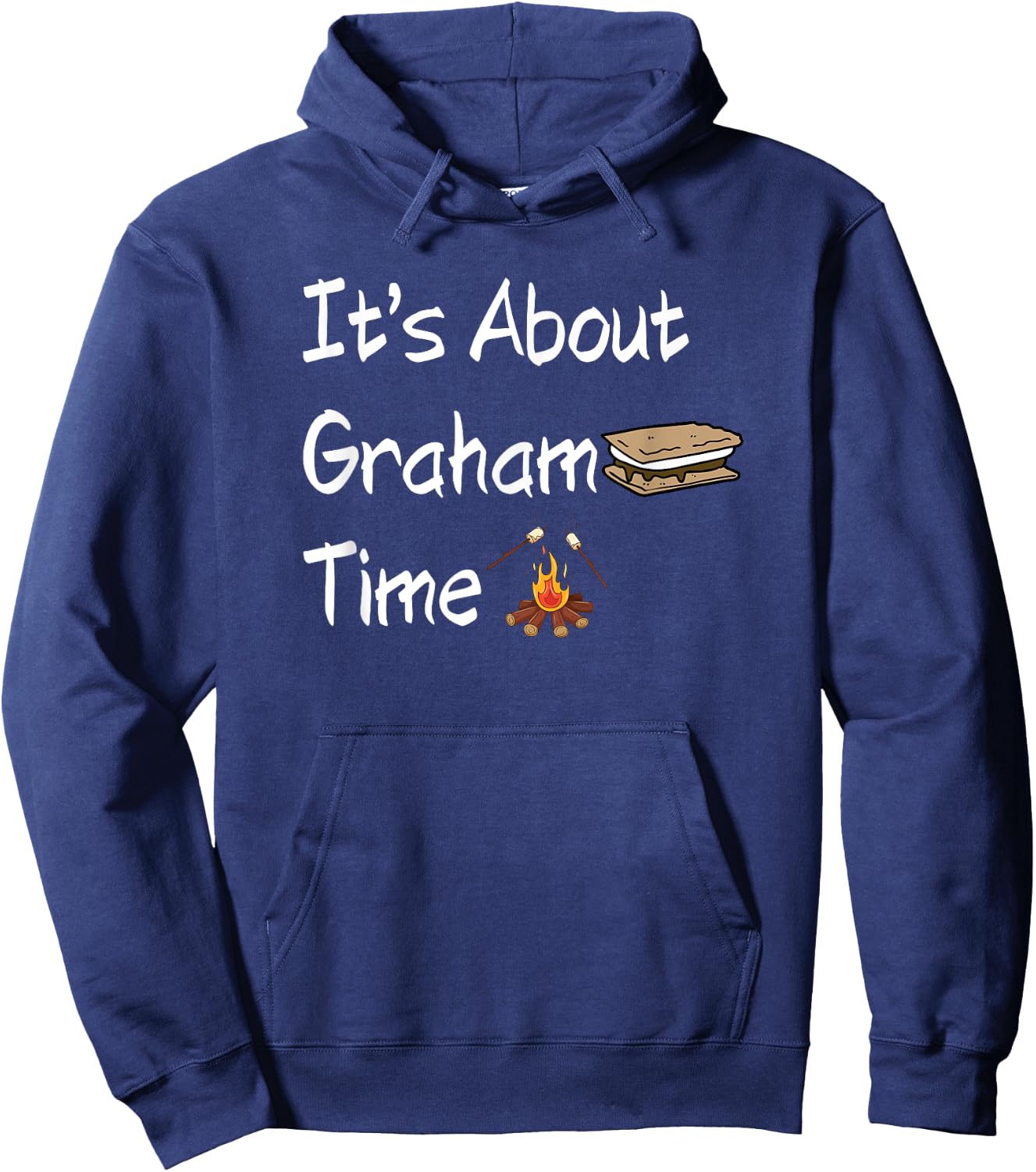 It's About Graham Time Funny Smores Hoodie - Hoodie | Navy