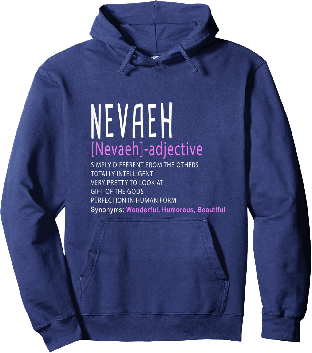 Personalized Name Description Nevaeh Hoodie - Hoodie | Navy