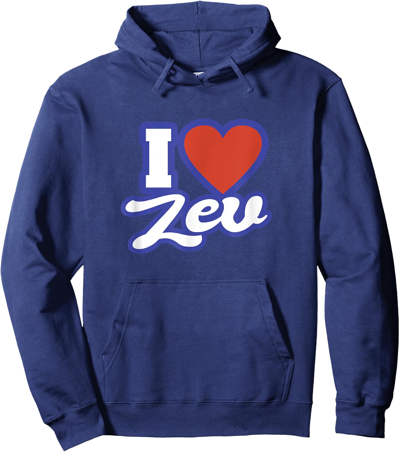 I Love Zev Hoodie - Hoodie | Navy