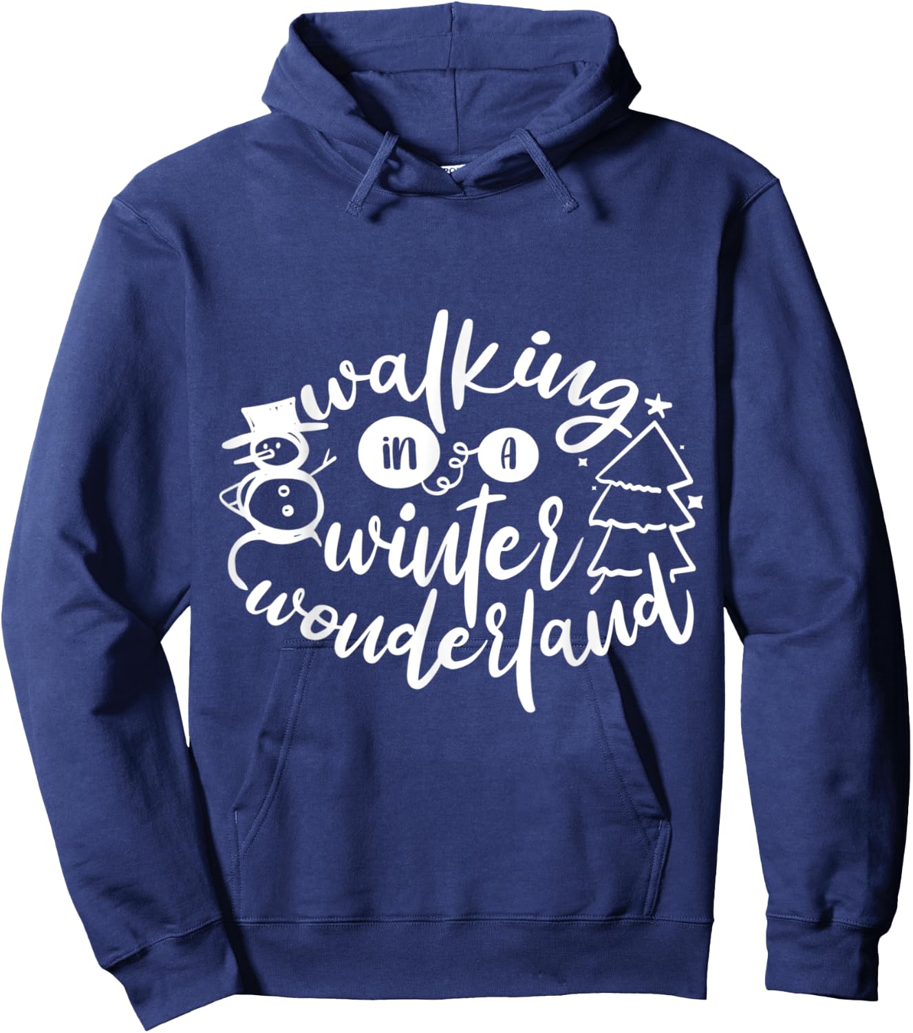Walking in a Winter Wonderland Hoodie - Hoodie | Navy