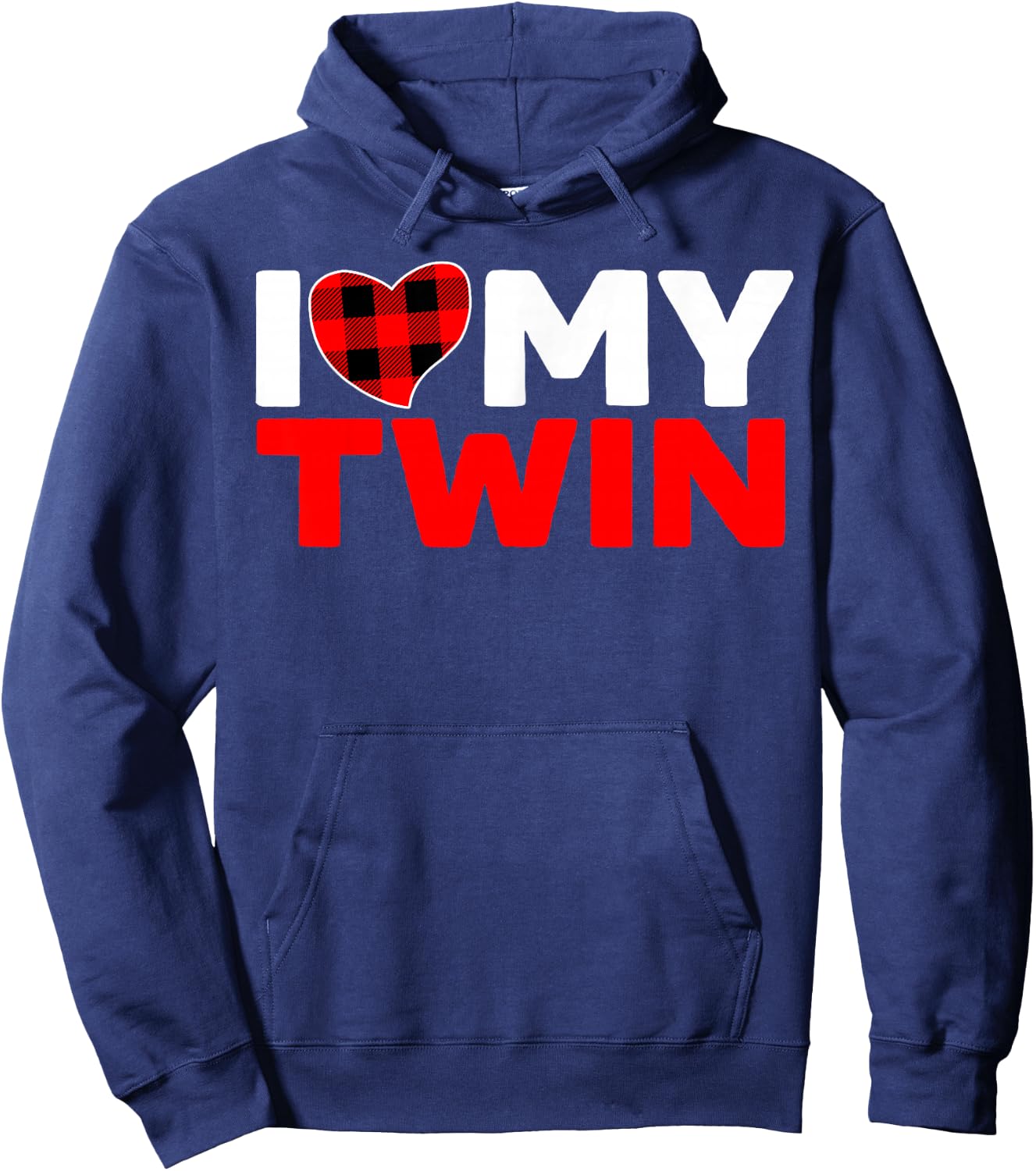 I Love My Twin Twins Sister Brother Matching Hoodie - Hoodie | Navy