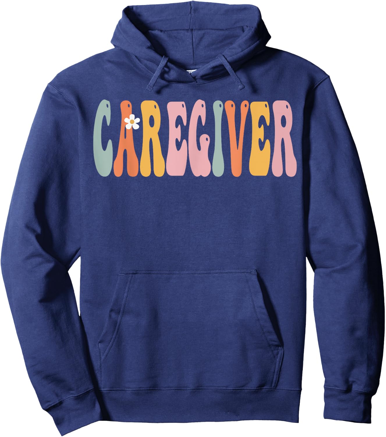 Caregiver Week Groovy Appreciation Day For Work Hoodie - Hoodie | Navy