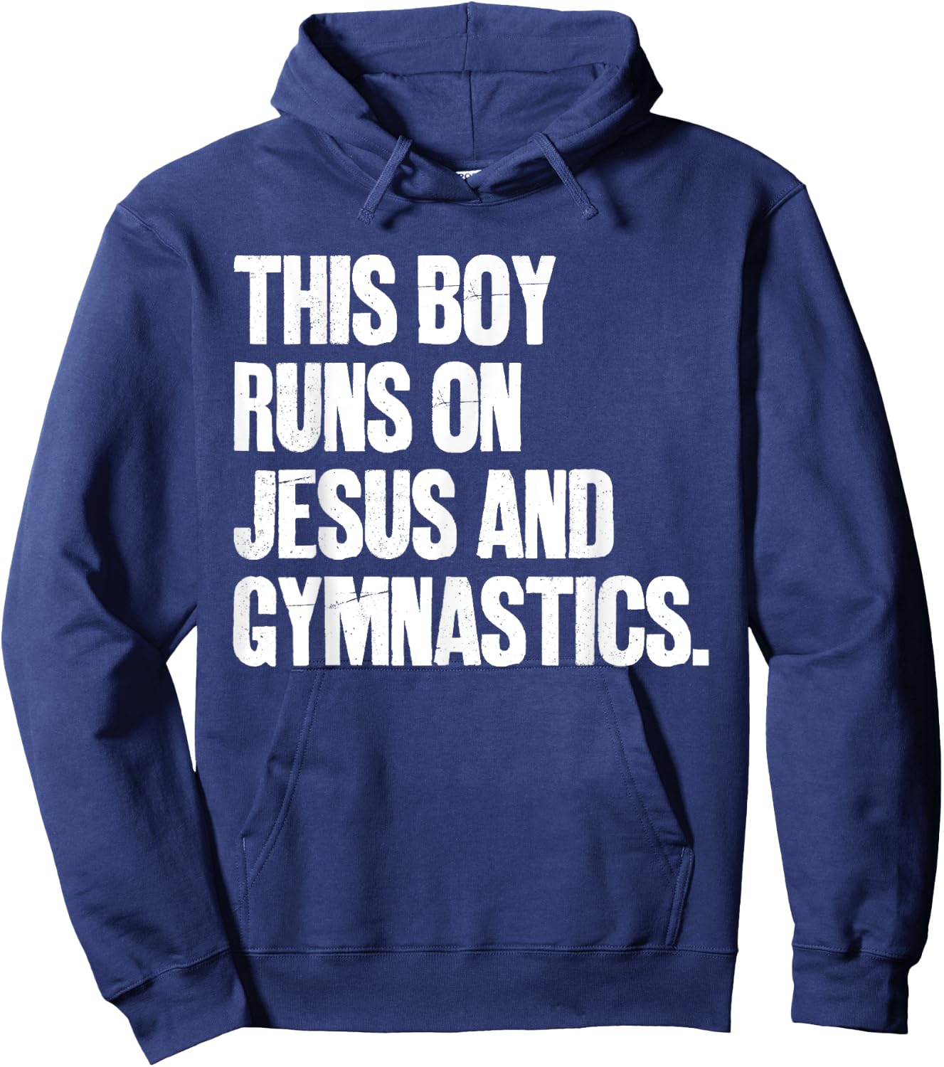 This Boy Runs On Jesus And Gymnastics Christian Hoodie - Hoodie | Navy