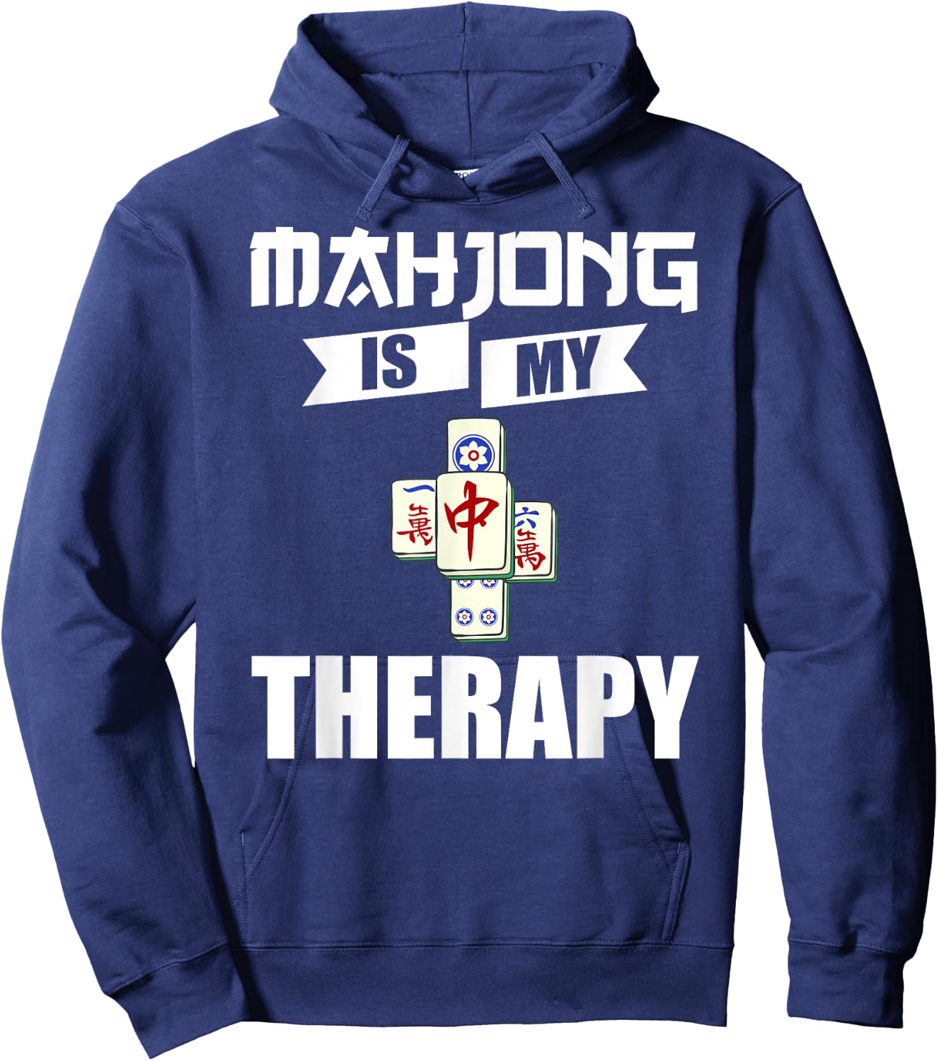 Mahjong Game Table Tiles Cards Chinese Player Hoodie - Hoodie | Navy