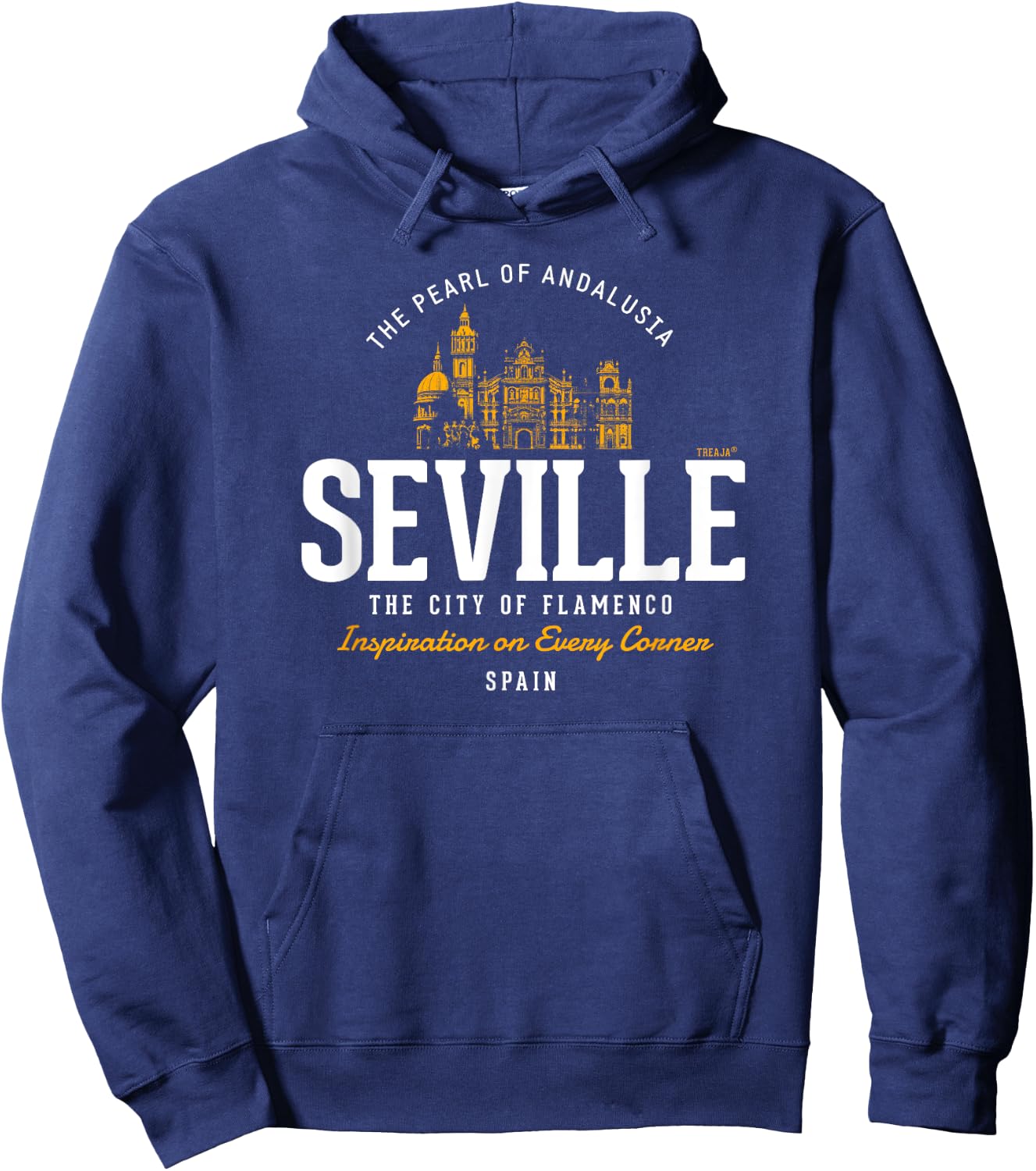Spain Vintage Styled Retro Seville Hoodie - Hoodie | Navy