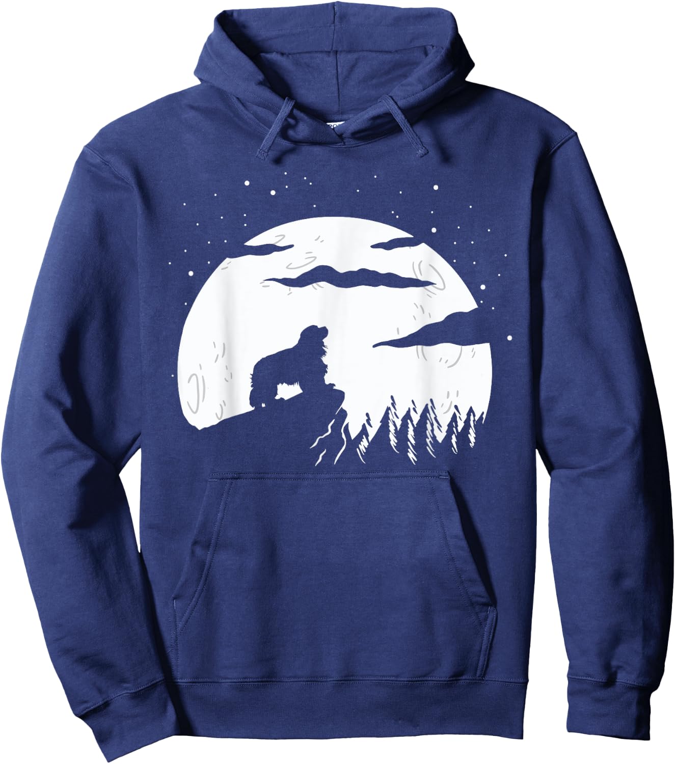 Cavalier King Charles Spaniel and Mountain Hoodie - Hoodie | Navy