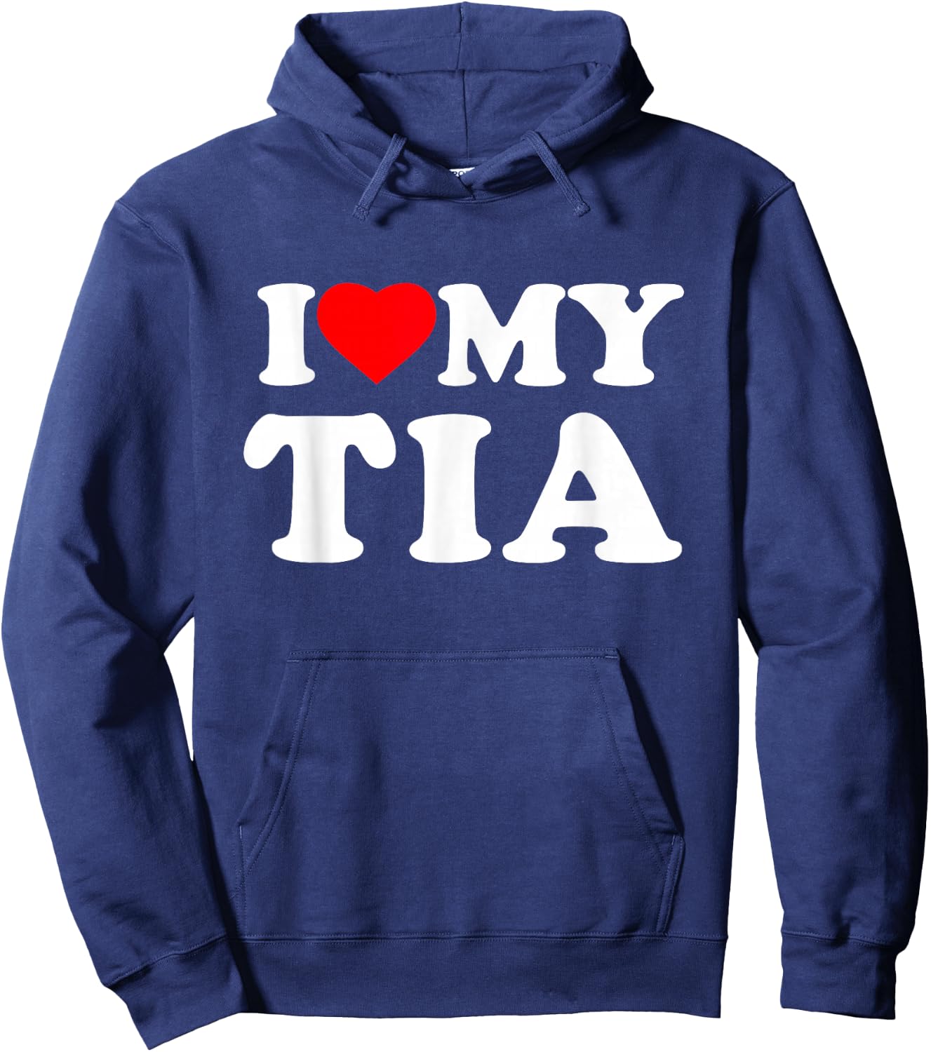 I Love My Tia I Heart Family Grandma Hoodie - Hoodie | Navy