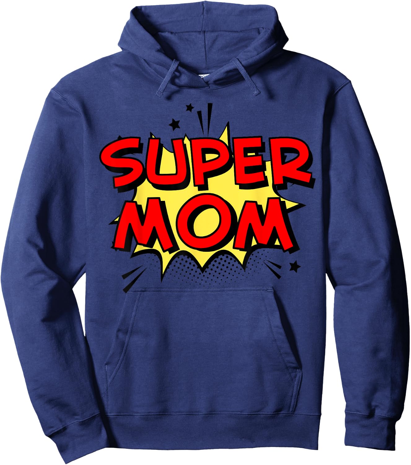 Cartoon Super mom Superhero Mom funny Super Mom Hoodie - Hoodie | Navy