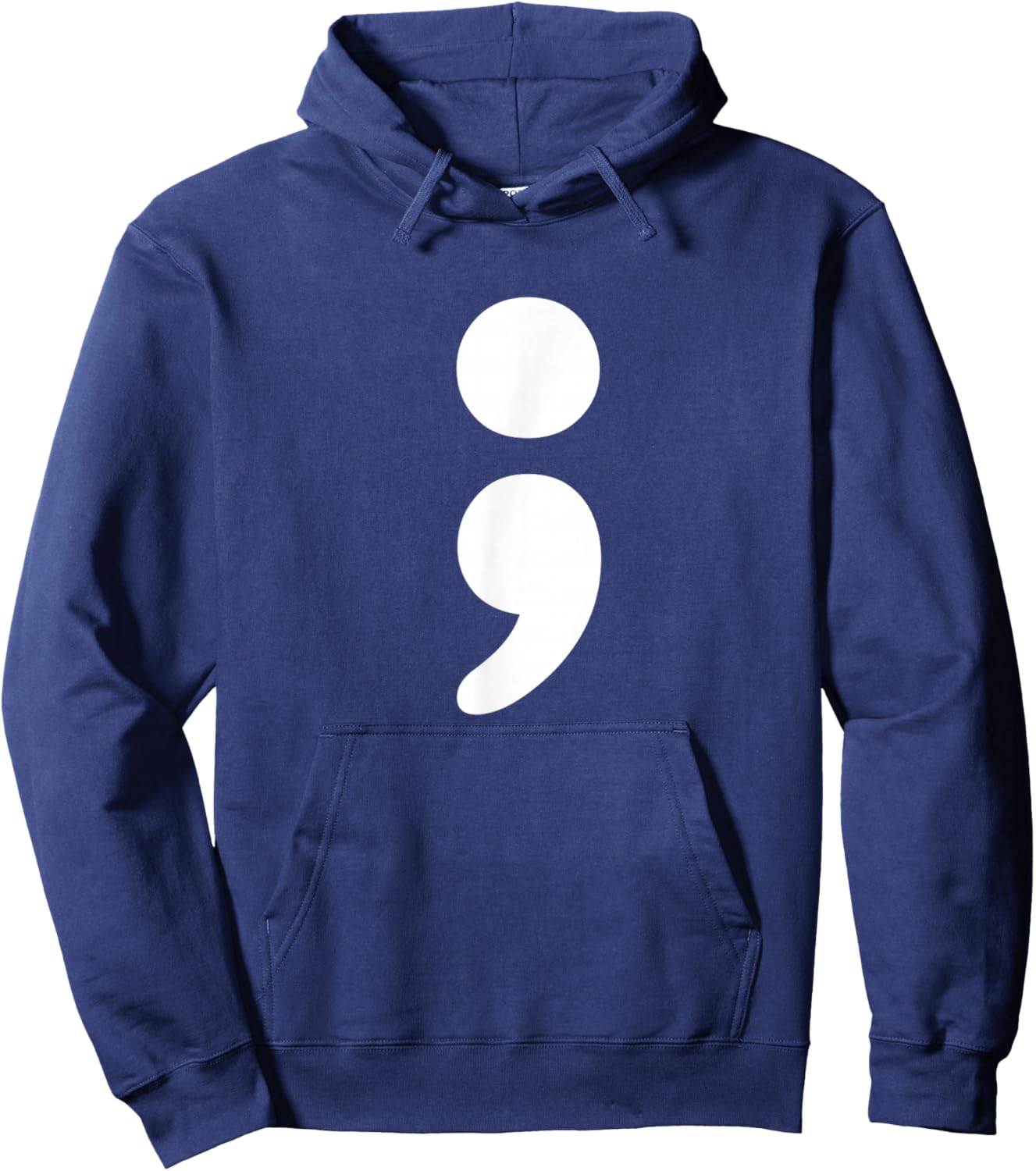 Semicolon Mental Health Matters Awareness Month Hoodie - Hoodie | Navy