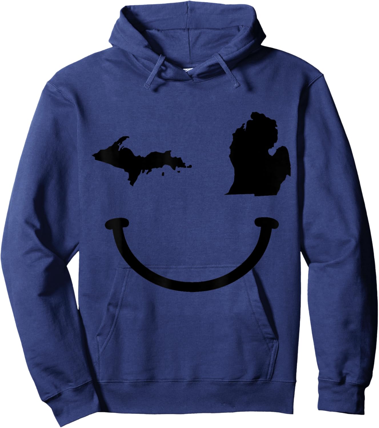 Michigan Pride State Map Vintage Funny Hoodie - Hoodie | Navy