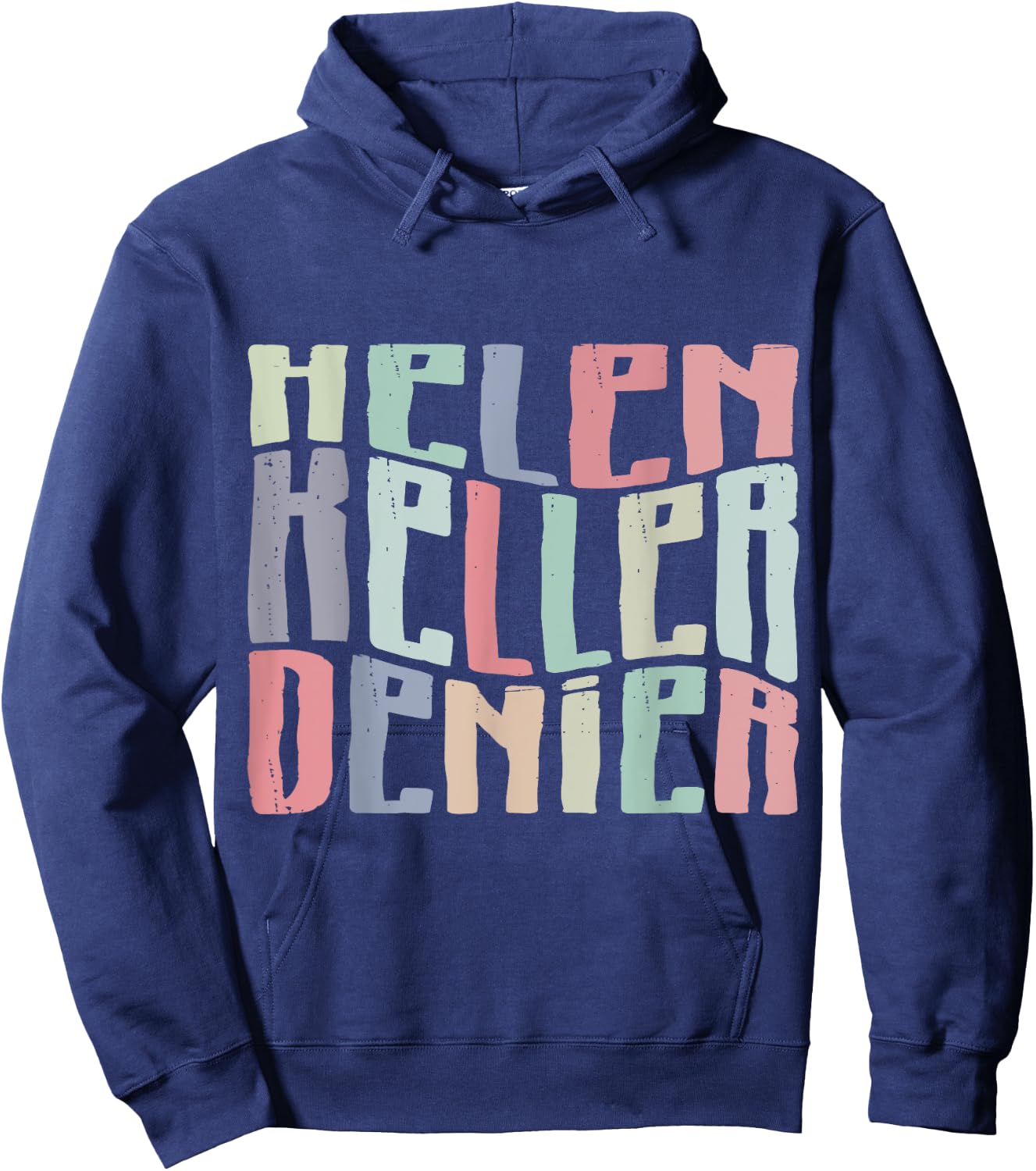 Funny Helen Keller Denier Meme Retro Vintage Hoodie - Hoodie | Navy